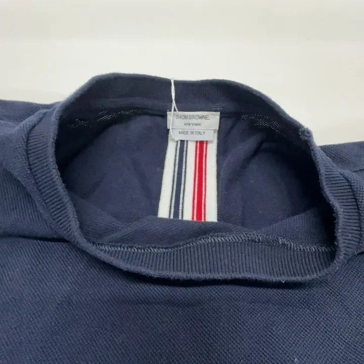 Thom Browne Thom Browne Navy Stripe Cotton Crew Neck T-Shirt -2507 Size US S / EU 44-46 / 1 - 4 Thumbnail
