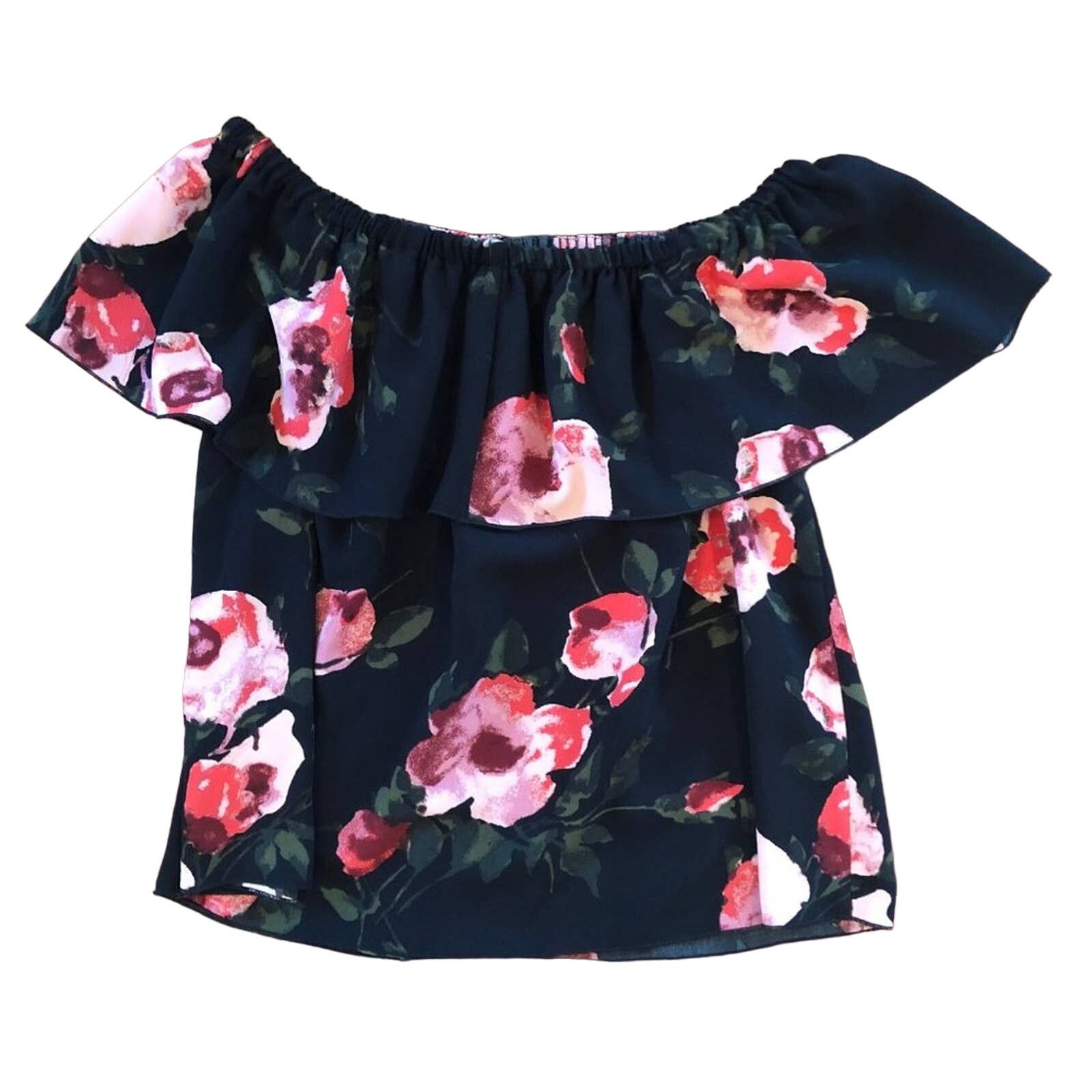 Aritzia Aritzia Wilfred Promener Blouse Black Floral Red Size S / US 4 / IT 40 - 3 Thumbnail