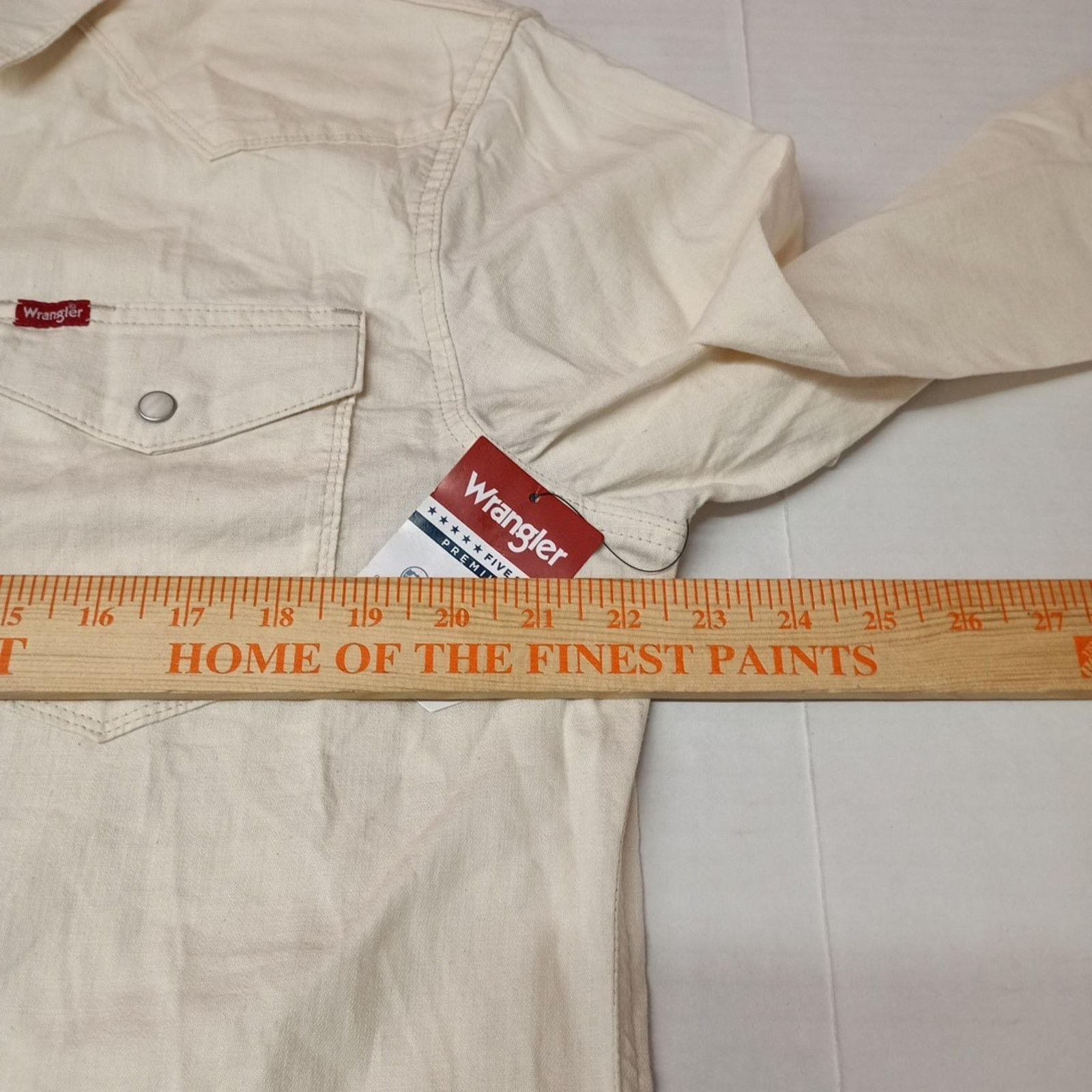 Wrangler Wrangler Snap Woven Shirt Men's L Large Cowboy Wash Beige Size US L / EU 52-54 / 3 - 5 Thumbnail