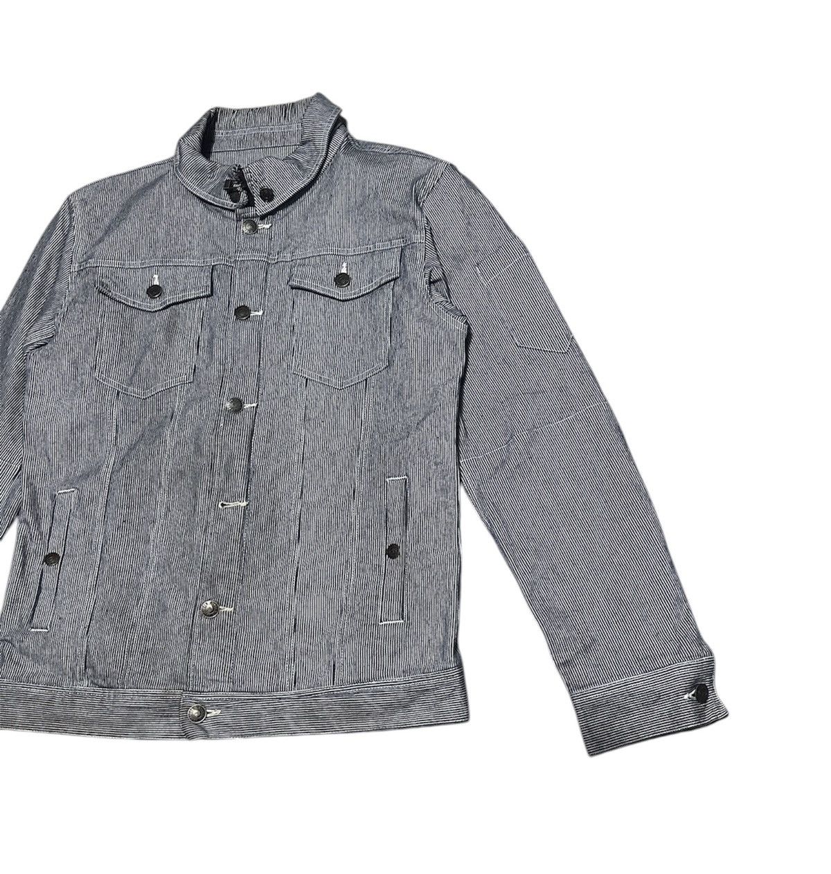 Japanese Brand Vintage Japanese Hickory Denim Jacket By Carabiner Tough Size US L / EU 52-54 / 3 - 3 Thumbnail