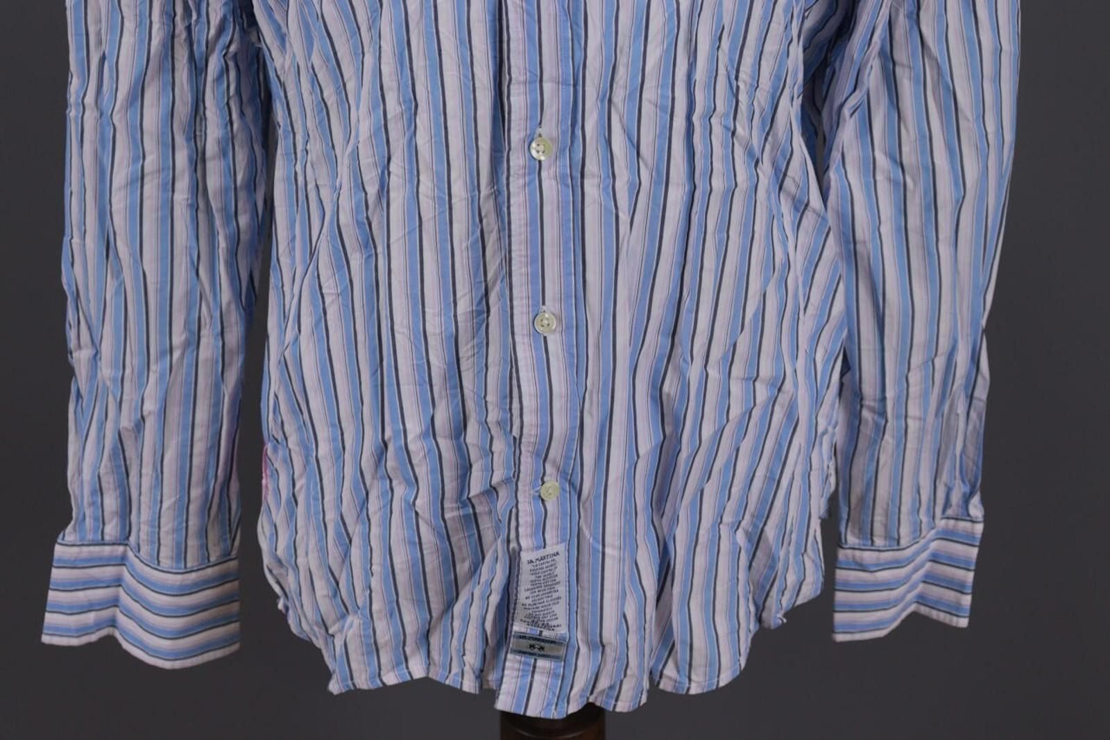 La Martina La Martina Buenos Aires Blue Stripe Shirt XXL / 2XL Size US XXL / EU 58 / 5 - 2 Thumbnail