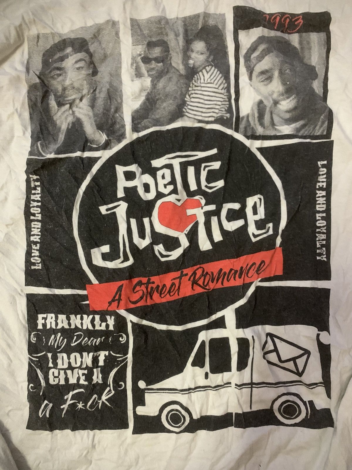 Band Tees × Rap Tees Tupac Shakur X Poetic Justice A Street Romance Tee Size US XL / EU 56 / 4 - 3 Thumbnail