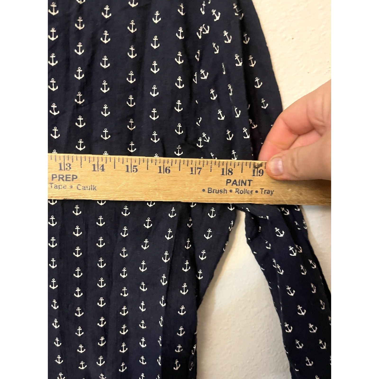 Nautica J Crew Womens Navy Blue Nautical Style Anchor Dress V-Neck Size S Size S / US 4 / IT 40 - 6 Thumbnail