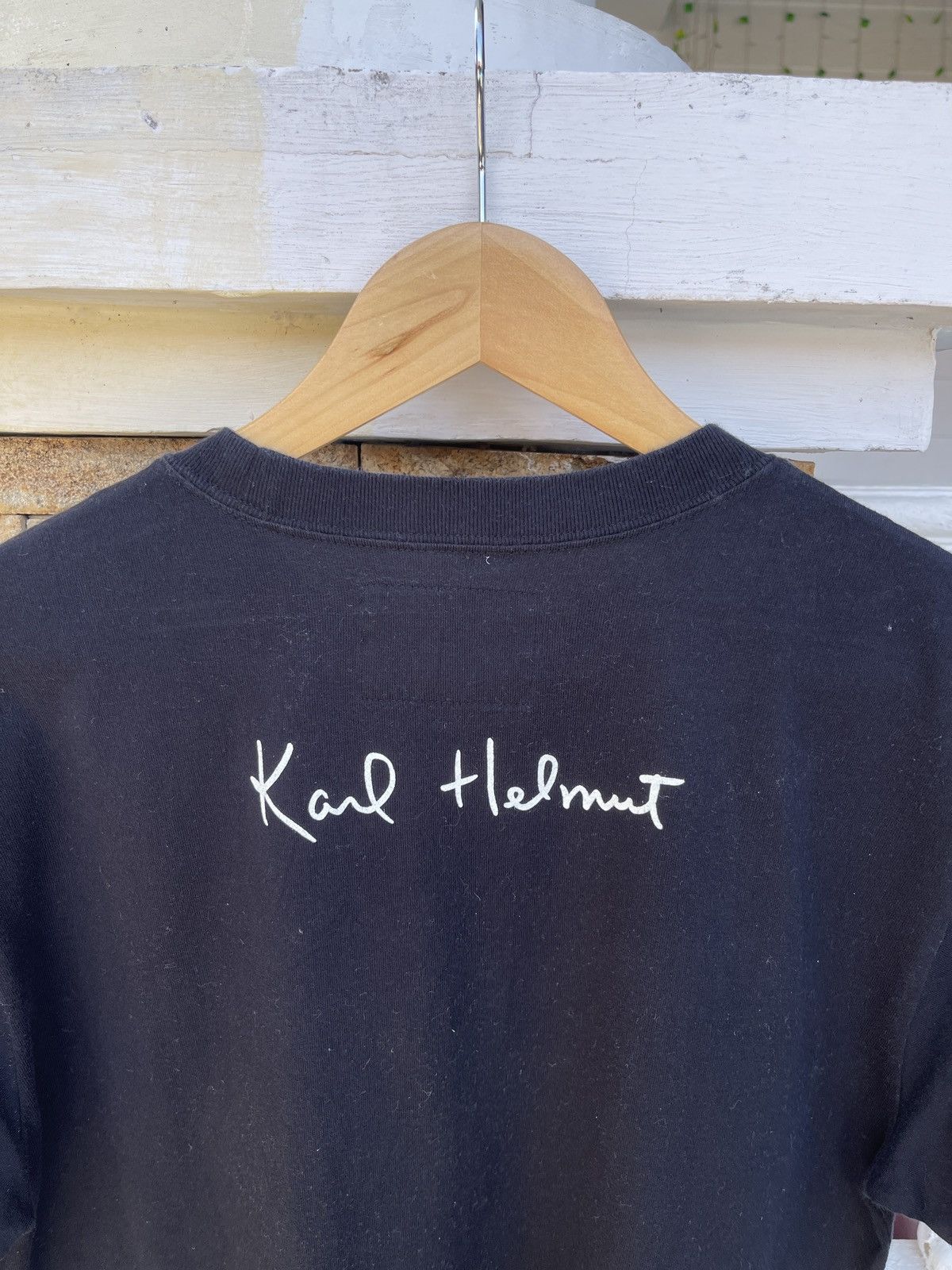 Karl Helmut Last Drop🔥Rare🔥Vintage Karl Helmut Black T-Shirt Size US L / EU 52-54 / 3 - 4 Thumbnail