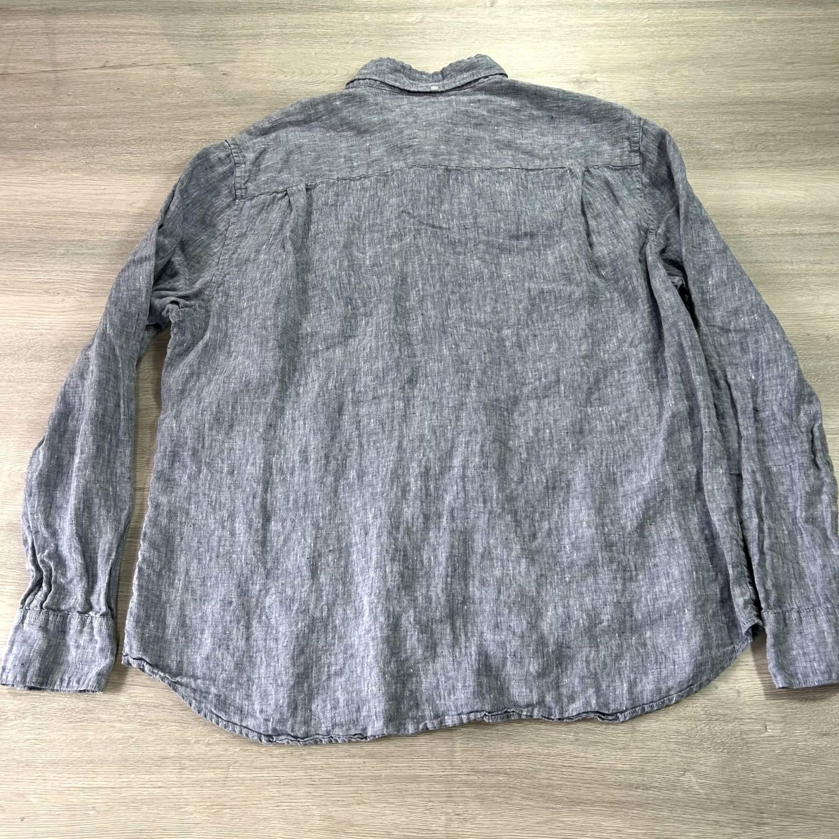 Reyn Spooner Reyn Spooner Shirt Mens XL Blue 100% Linen Button-Down Tailored Long Sleeve Size US XL / EU 56 / 4 - 2 Thumbnail