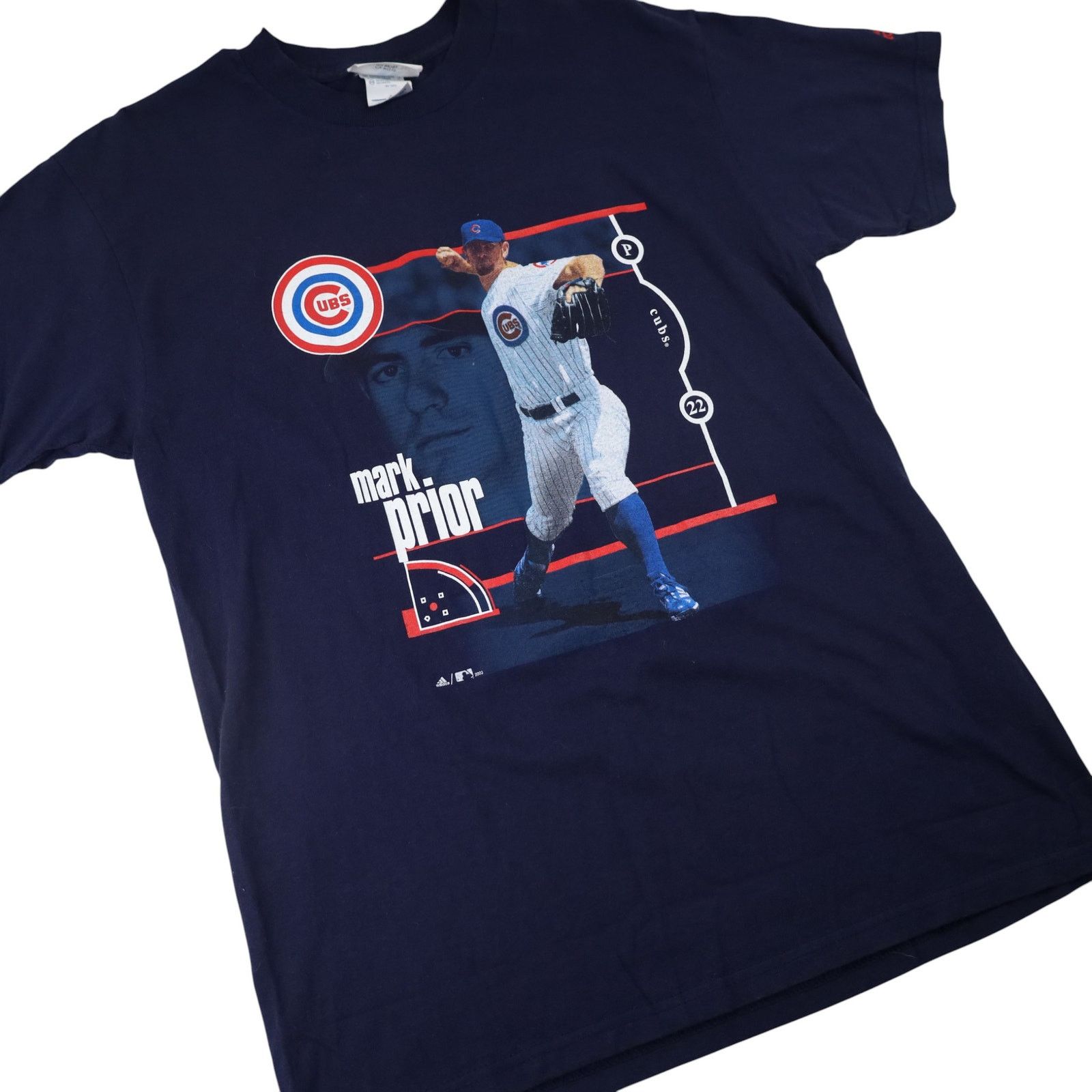 Adidas × MLB × Vintage Vintage Adidas Chicago Cubs Mark Prior Graphic T Shirt Size US M / EU 48-50 / 2 - 3 Thumbnail