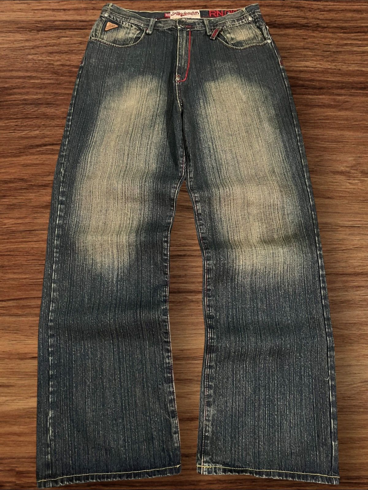 Akademiks ⚡️Baggy⚡️Akademiks Y2K Graffiti Patchwork Distress Baggy Jeans Size US 34 / EU 50 - 2 Thumbnail