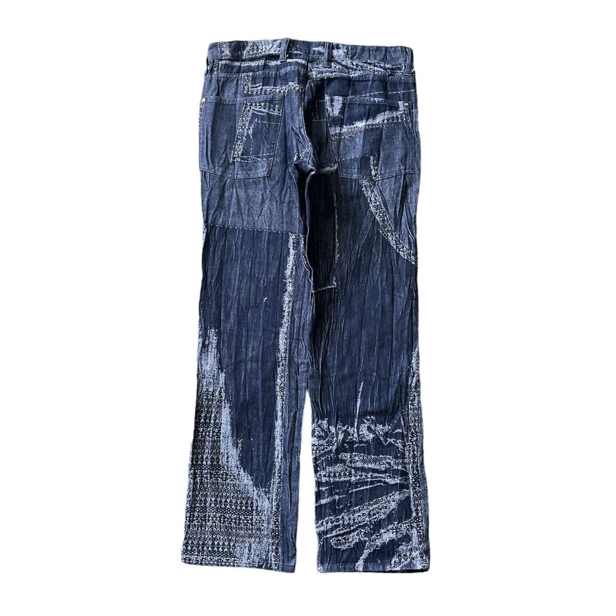 Issey Miyake × Vintage Vintage Issey Miyake Men Sashiko Denim Pants Size US 33 - 13 Thumbnail