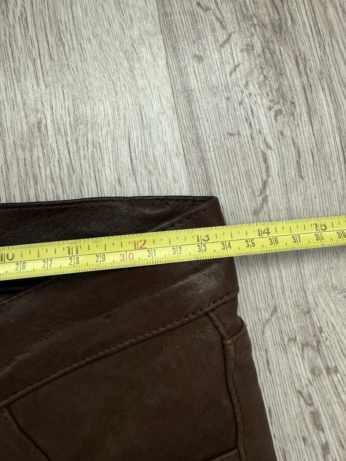 J Brand J Brand Brown Stretch Lamb Leather Zip Pants Size 25 Size 25" / US 0 / IT 36 - 11 Thumbnail