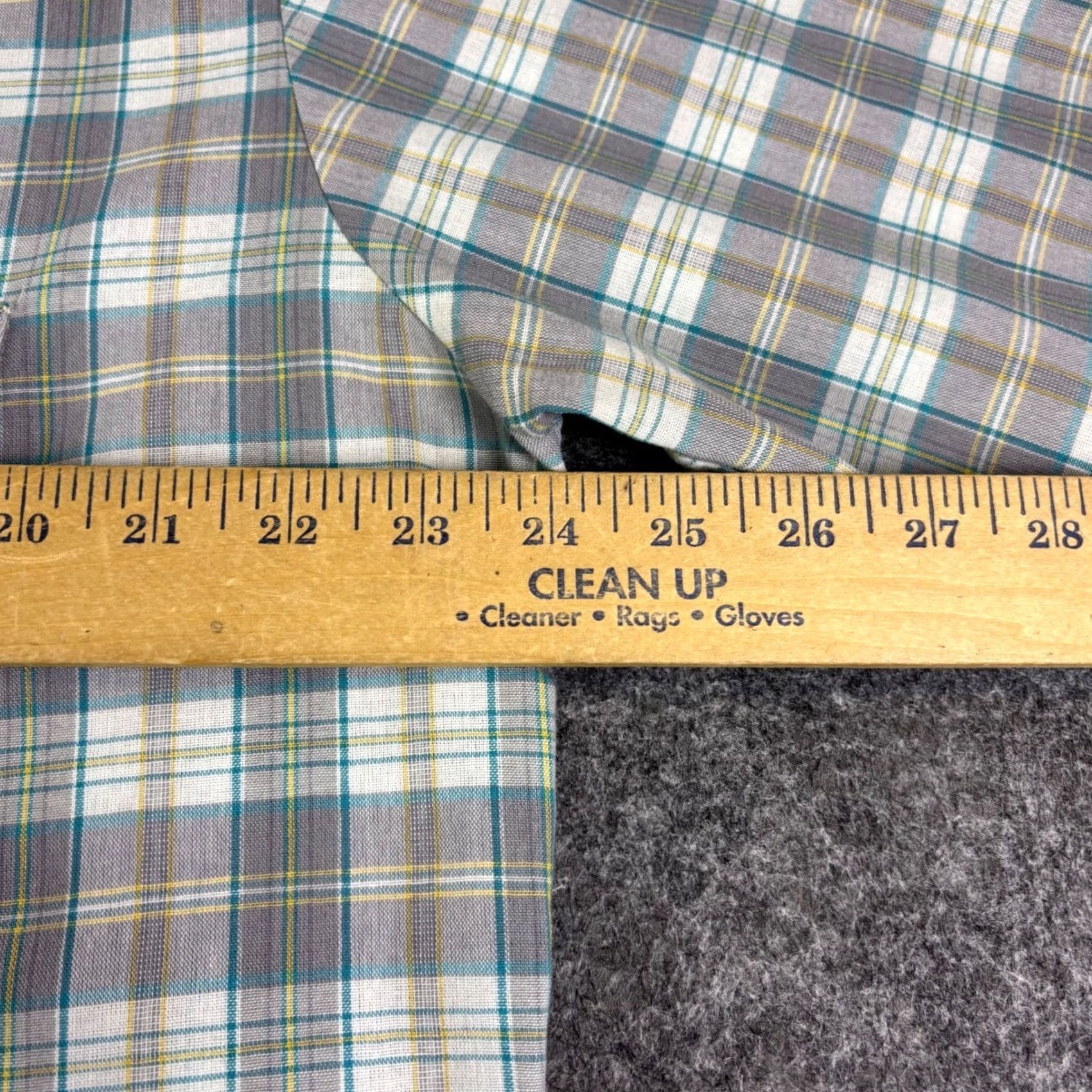 Vintage Big Mac Mens LT Tall Plaid Western Workwear Shirt Grey Teal Yellow Size US L / EU 52-54 / 3 - 3 Thumbnail