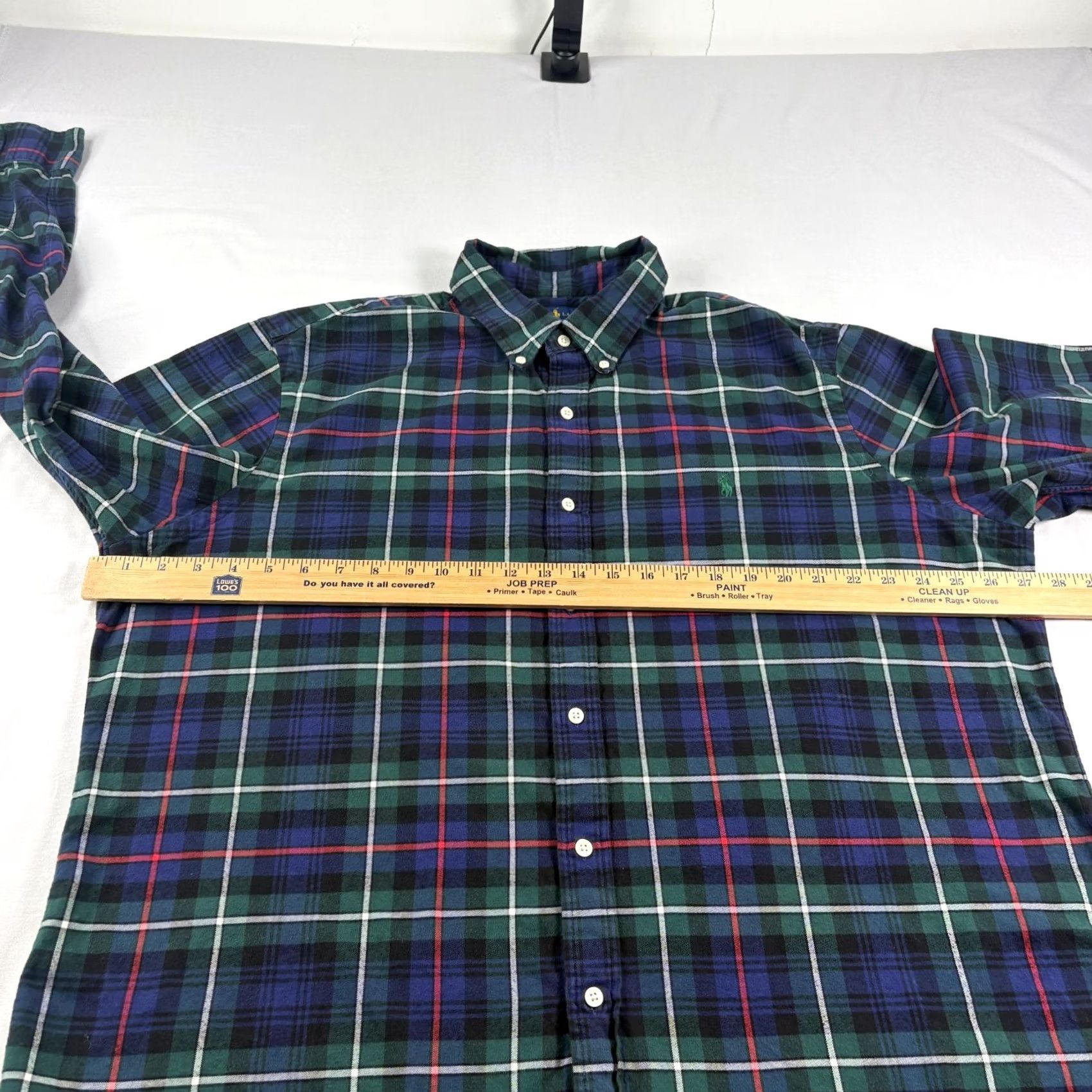 Polo Ralph Lauren Polo Ralph Lauren Shirt Men 2XL Blue Plaid Button-Down Collar Classic Fit Cotton Flannel Long Sleeve Shirt 2XL Mens Regular Size Type: Regular Size US XXL / EU 58 / 5 - 6 Thumbnail