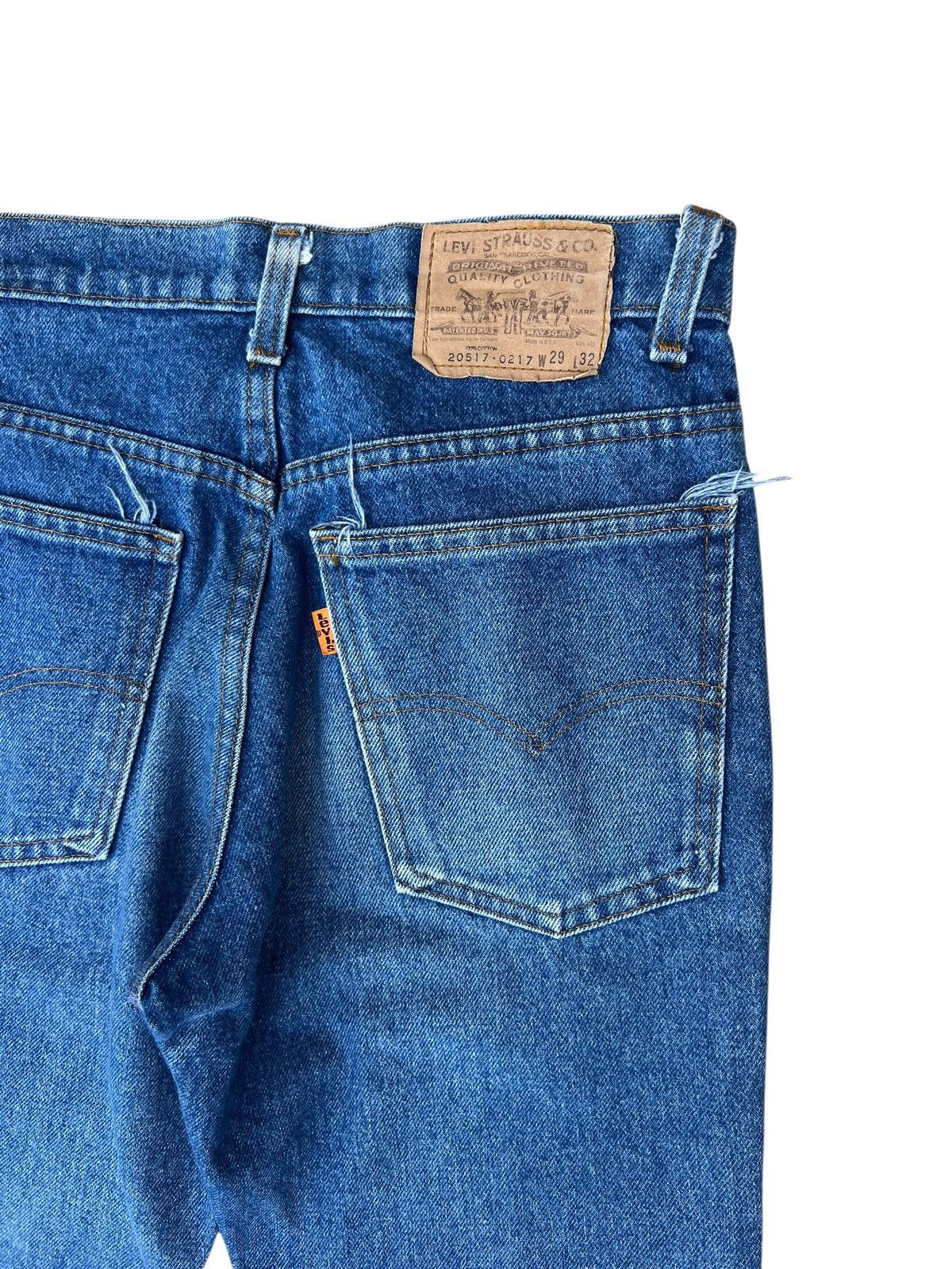 Vintage Vintage 80s Levi’s 517 Orange Tab Denim Bootcut Jeans Size US 29 - 8 Thumbnail
