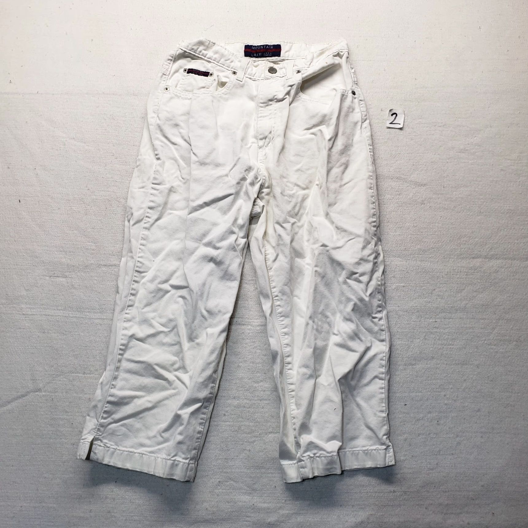 Vintage Mountain Lake White Capri Jeans Adult 8 Womens Capri Pants White Mountain Lake Jeans 8 Womens Size 30" / US 8 / IT 44 - 2 Thumbnail