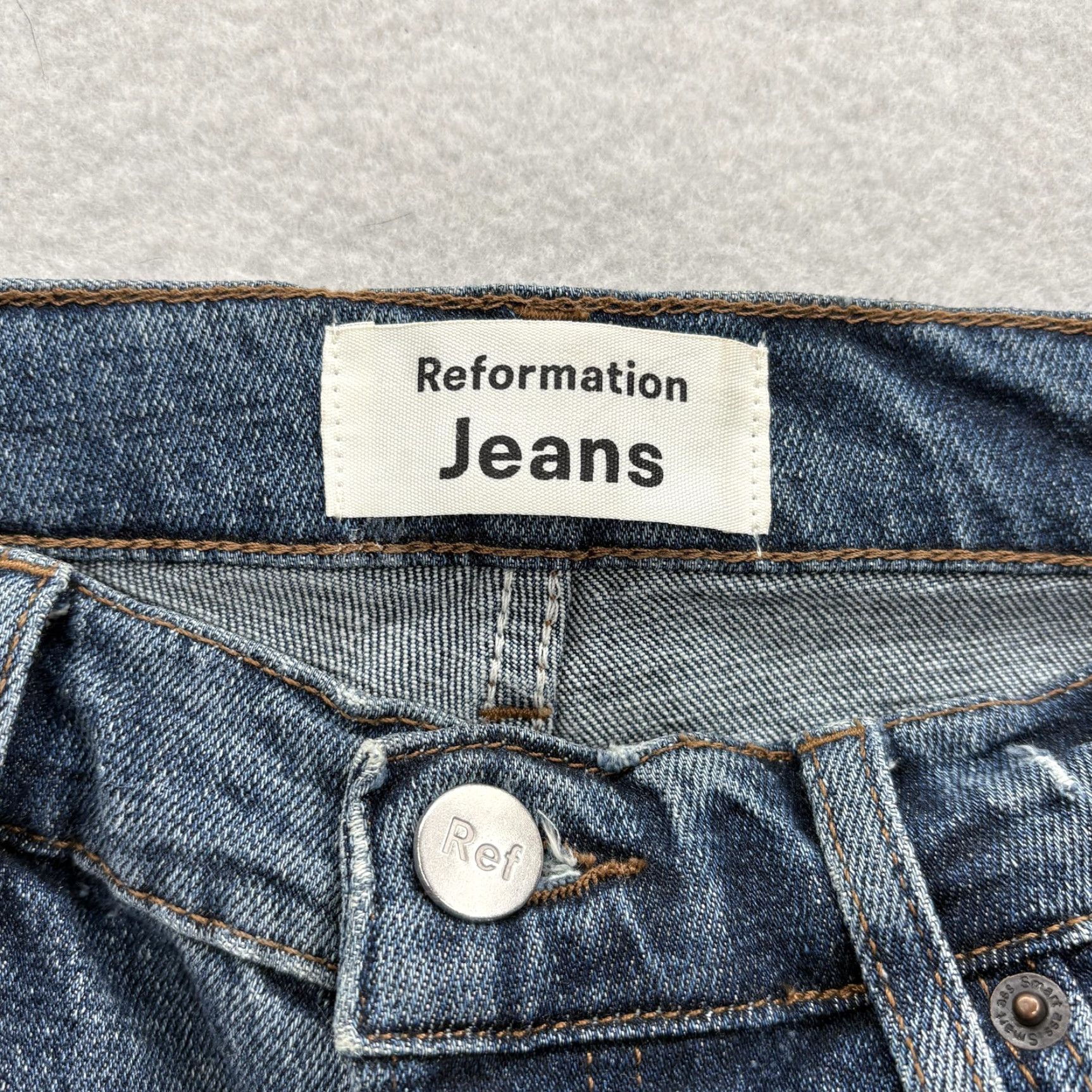 Reformation Reformation Serena High Rise Skinny Jeans Womens 26 Blue Stretch Denim Kasai Size 26" / US 2 / IT 38 - 4 Thumbnail