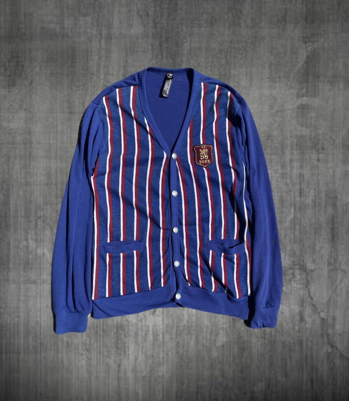 If Six Was Nine 2000s Japanese archive Vkei Patch Stripe Cardigan Gyaruo Size US S / EU 44-46 / 1 - 1 Thumbnail