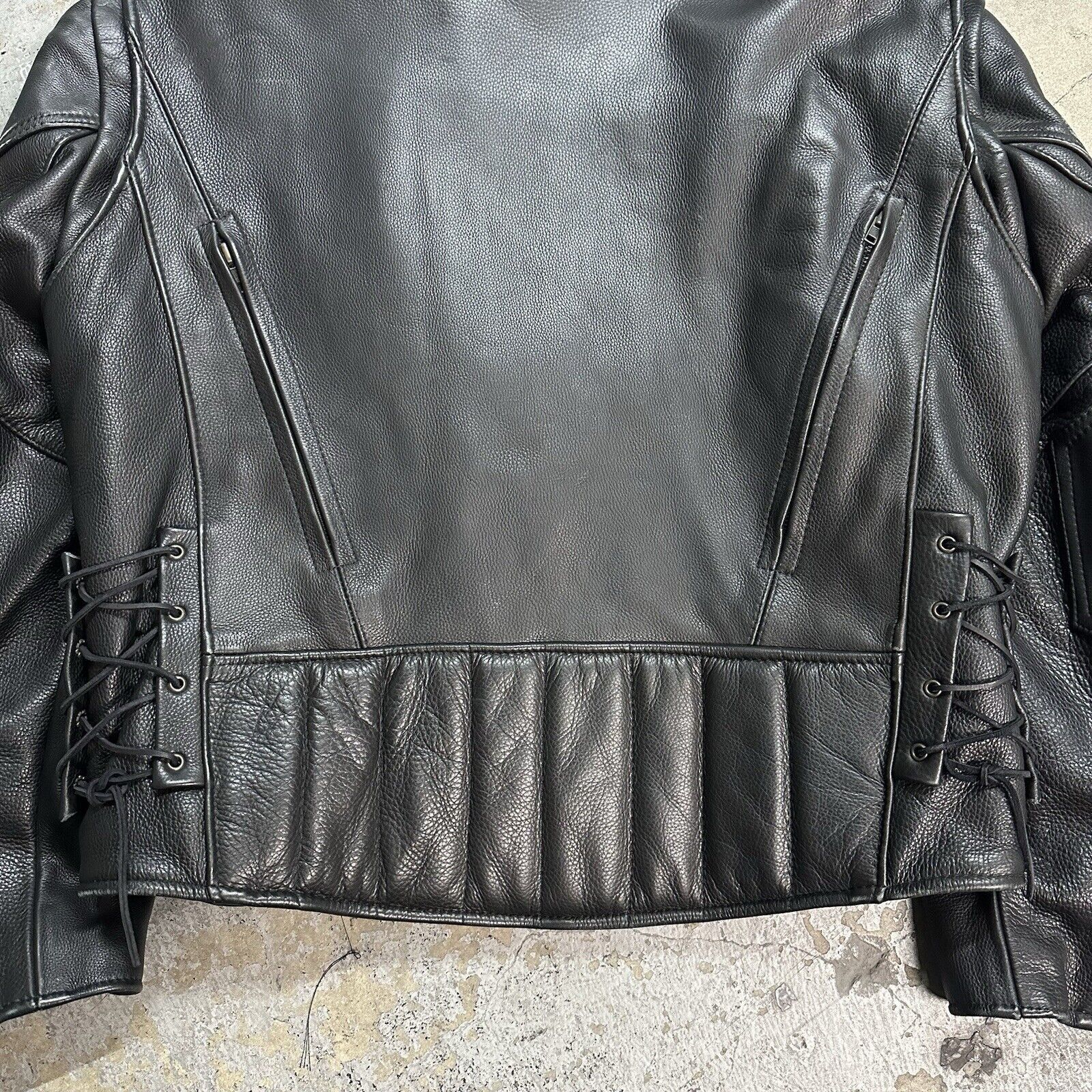 Leather × Vintage Vintage 90s U.S. Made Co. Black Leather Motorcycle Jacket Size US XL / EU 56 / 4 - 5 Thumbnail