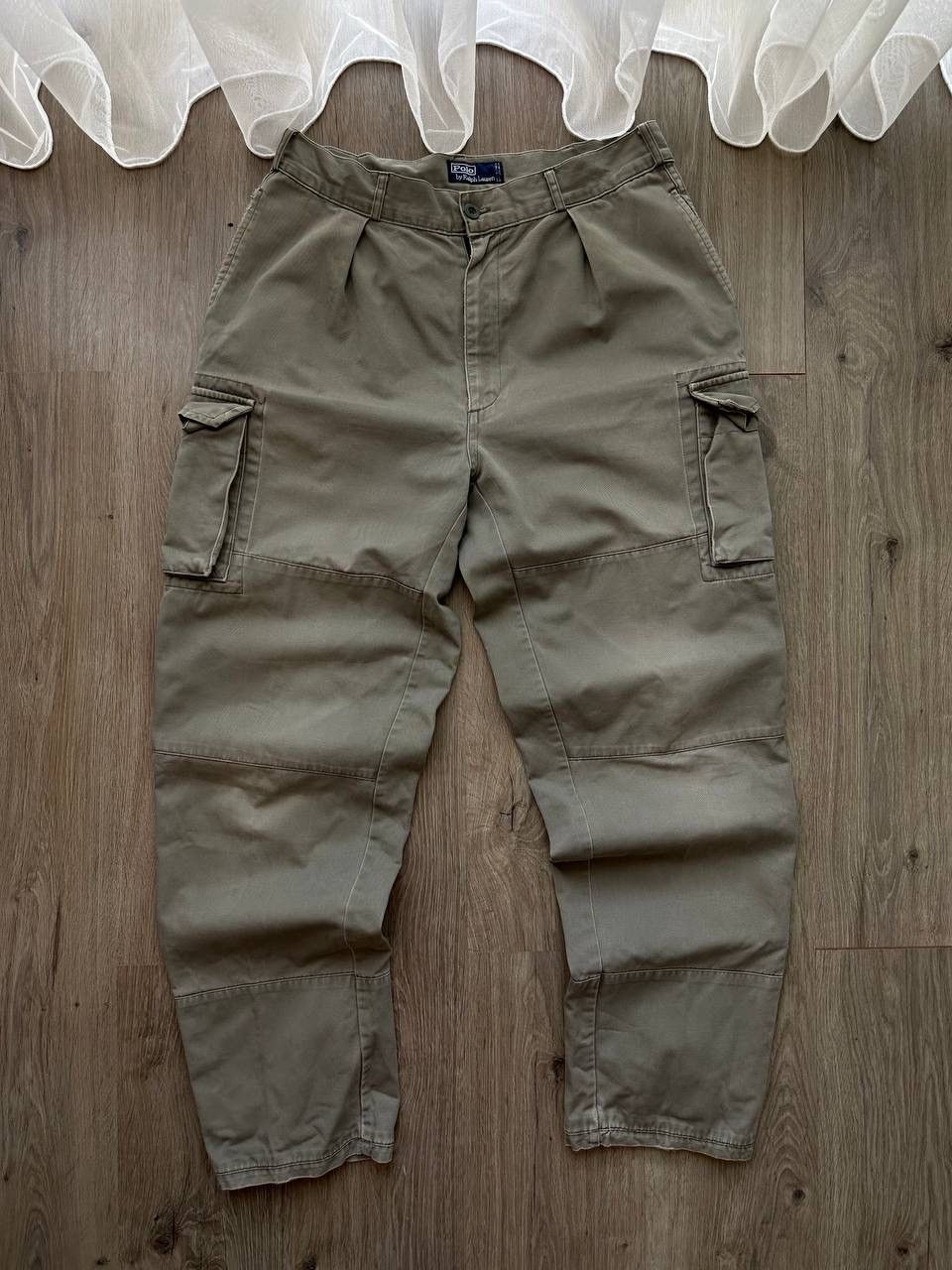 Polo Ralph Lauren × Vintage Vintage Polo Ralph Lauren Khaki PRL Cargo Pants Size US 36 / EU 52 - 4 Thumbnail