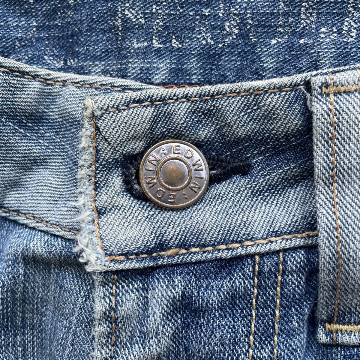 Edwin Vintage Edwin 503 Straight Faded Distressed Jeans Pants W32 Size US 32 / EU 48 - 6 Thumbnail