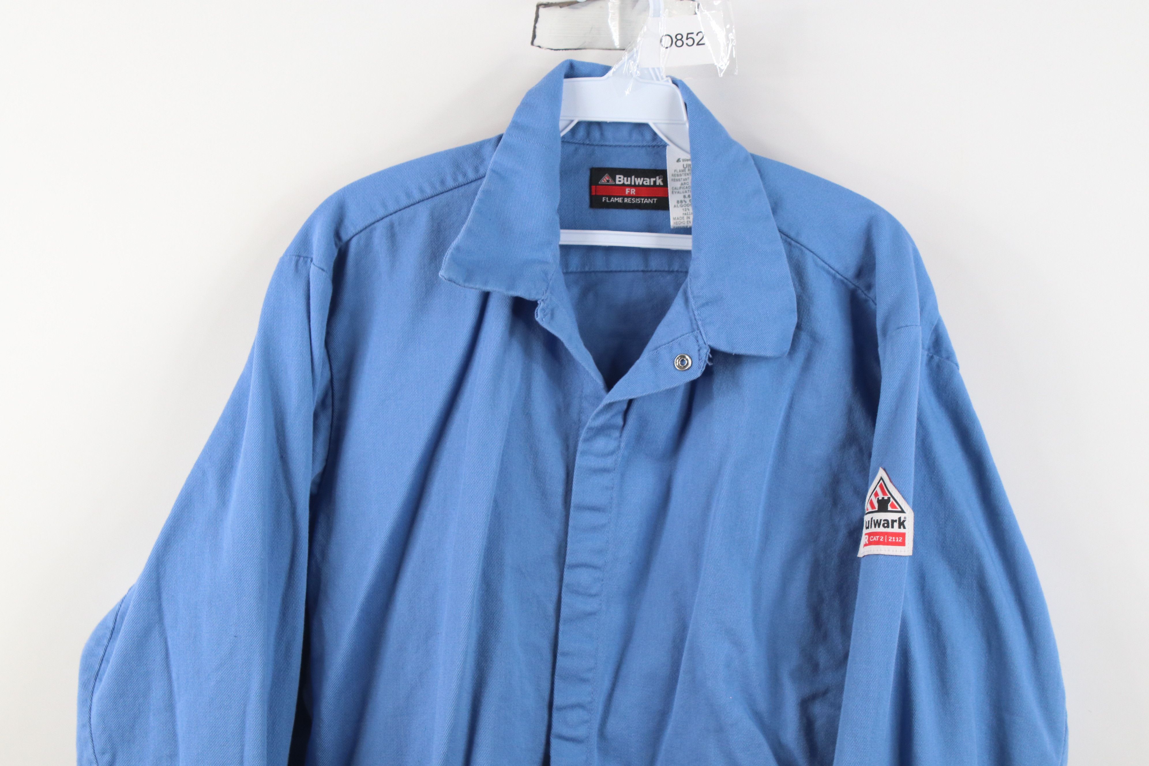 Vintage Bulwark FR Fire Flame Resistant Twill Snap Button Shirt Size US L / EU 52-54 / 3 - 2 Thumbnail