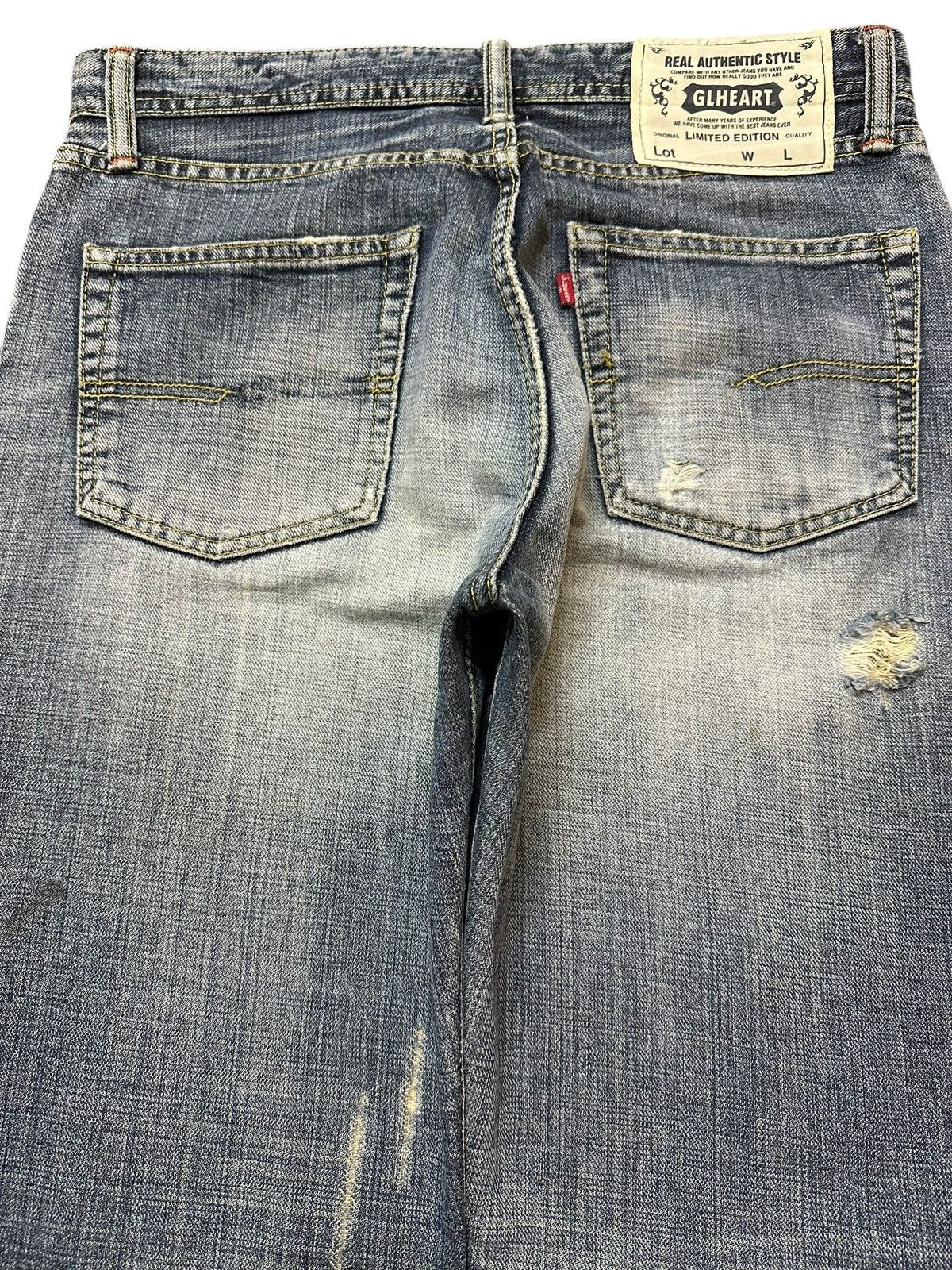Japanese Brand Vintage Japanese Brand Faded Wash Distressed Loose Jeans Size US 32 / EU 48 - 5 Thumbnail