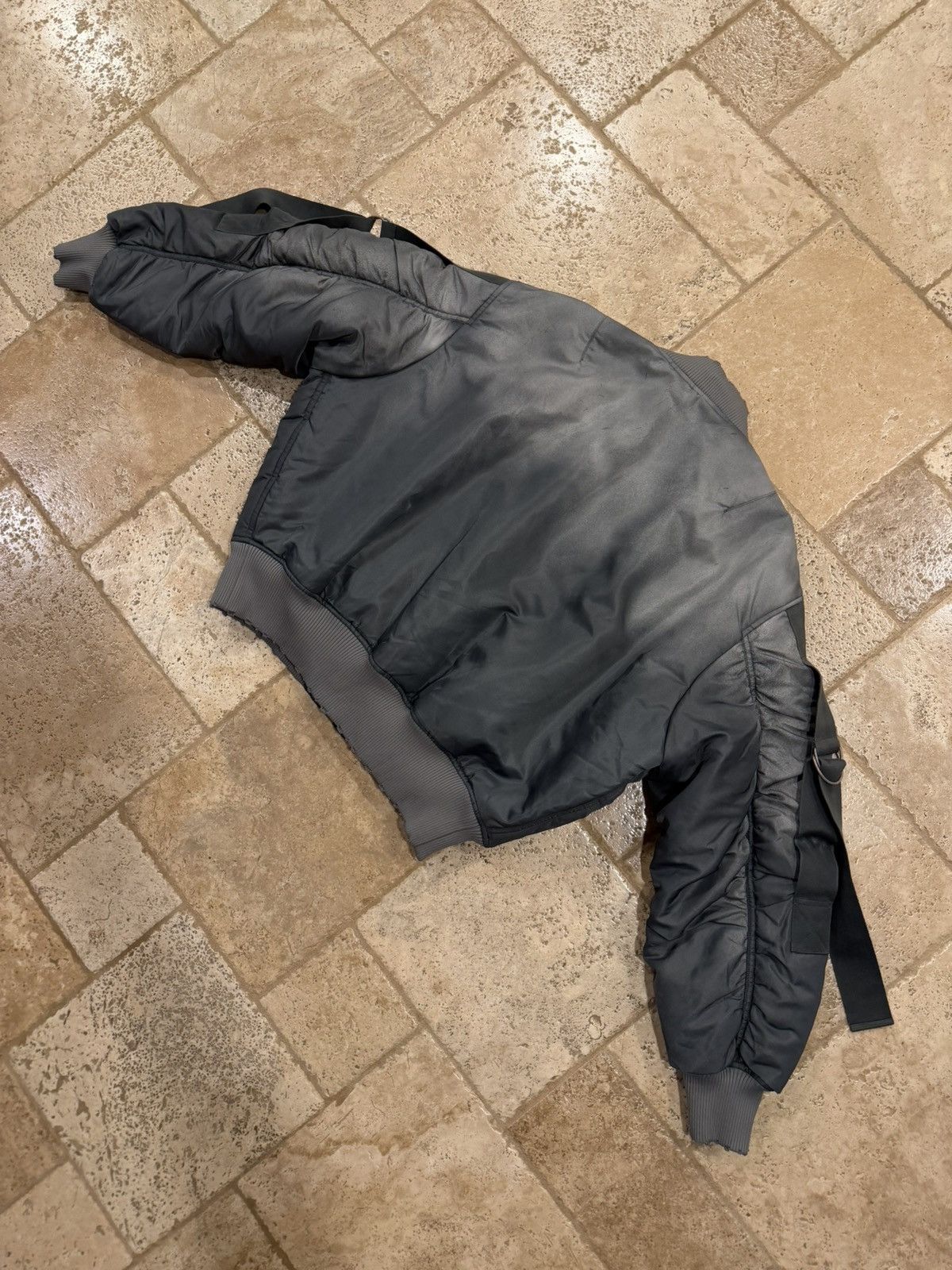 Acne Studios Acnes Studios Olana Distressed Wash Green Bondage Bomber Size US M / EU 48-50 / 2 - 13 Thumbnail