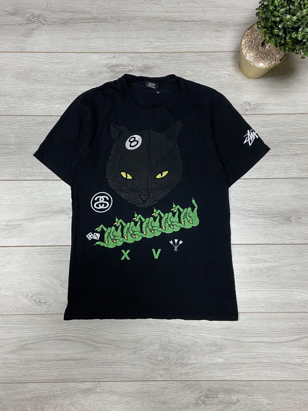 Stussy Stussy cat over print t-shirt Size US M / EU 48-50 / 2 - 1 Thumbnail