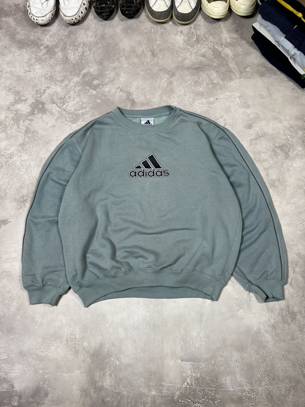Adidas × Vintage Vintage 00s Adidas Baggy Sweatshirt Size US XL / EU 56 / 4 - 1 Thumbnail
