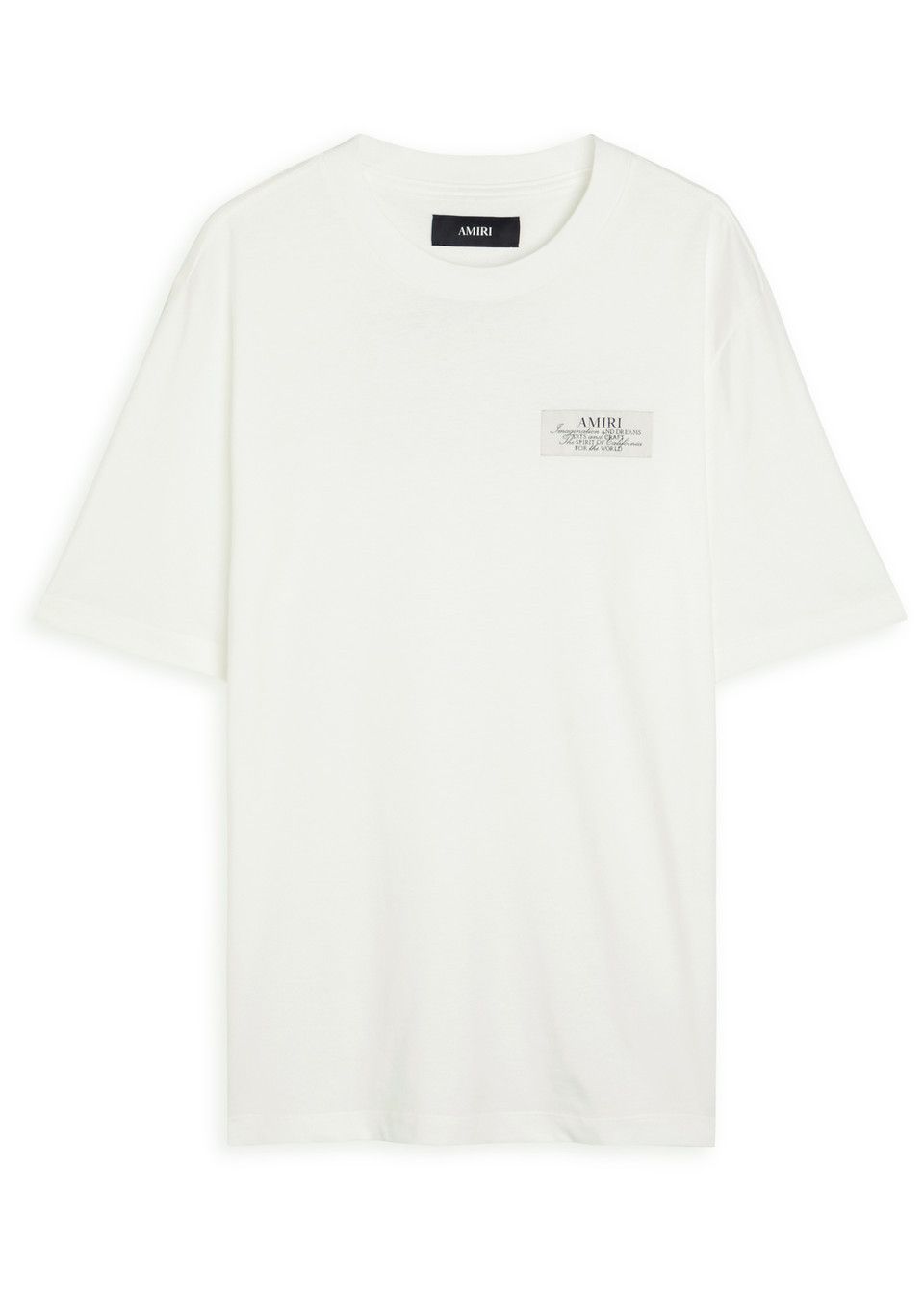 Amiri os11x0326 Spirit Logo T-Shirt in White Size US M / EU 48-50 / 2 - 1 Thumbnail