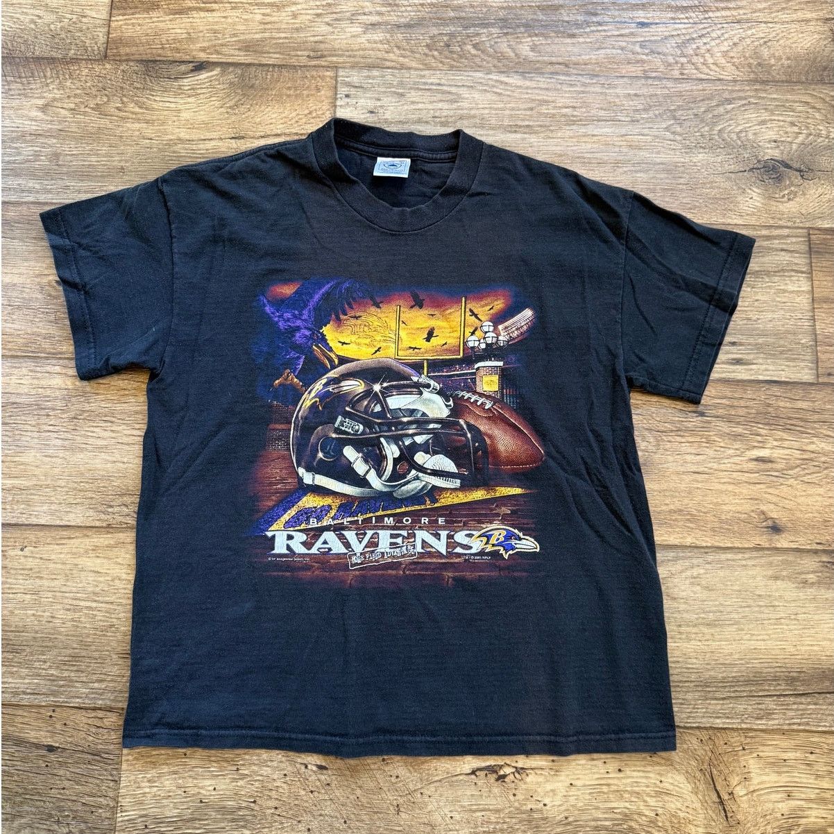 Vintage Vintage Y2k Baltimore Ravens NFL Black Tee Shirt Size S / US 4 / IT 40 - 1 Thumbnail