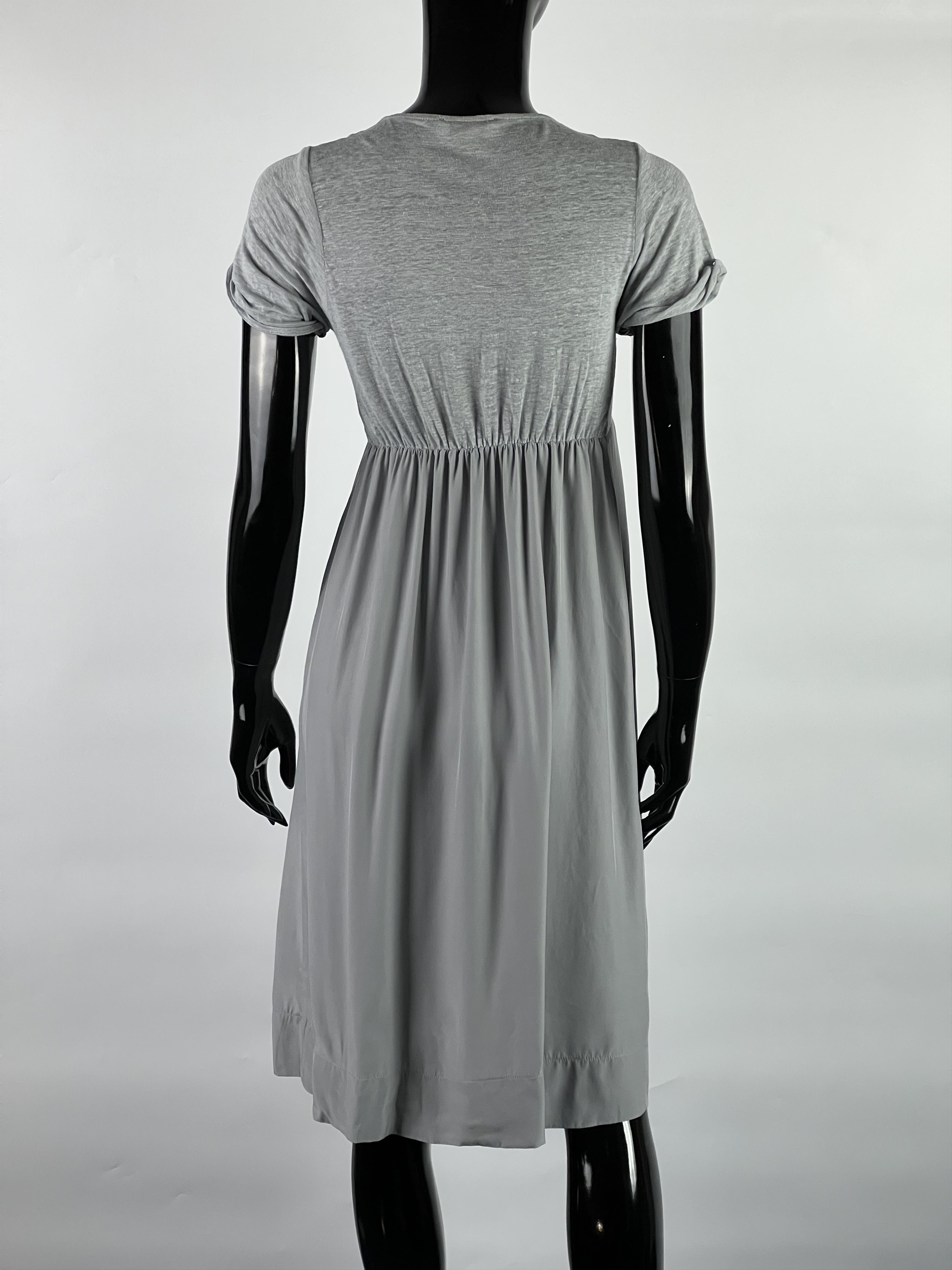 Sandro Sandro Vintage Gray Silk Linen Dress Size 1 Size S / US 4 / IT 40 - 3 Thumbnail