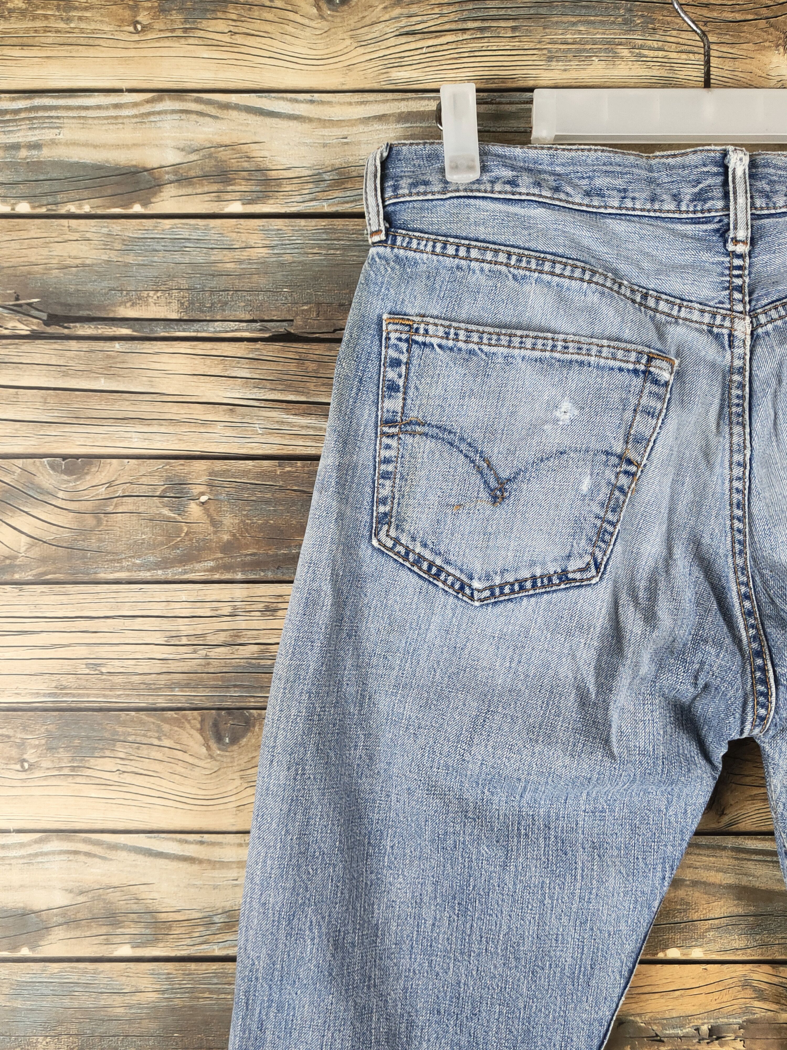 Levi's 501 Levi's Blue Distressed Ripped Jeans #S2855 Size US 31 - 8 Thumbnail