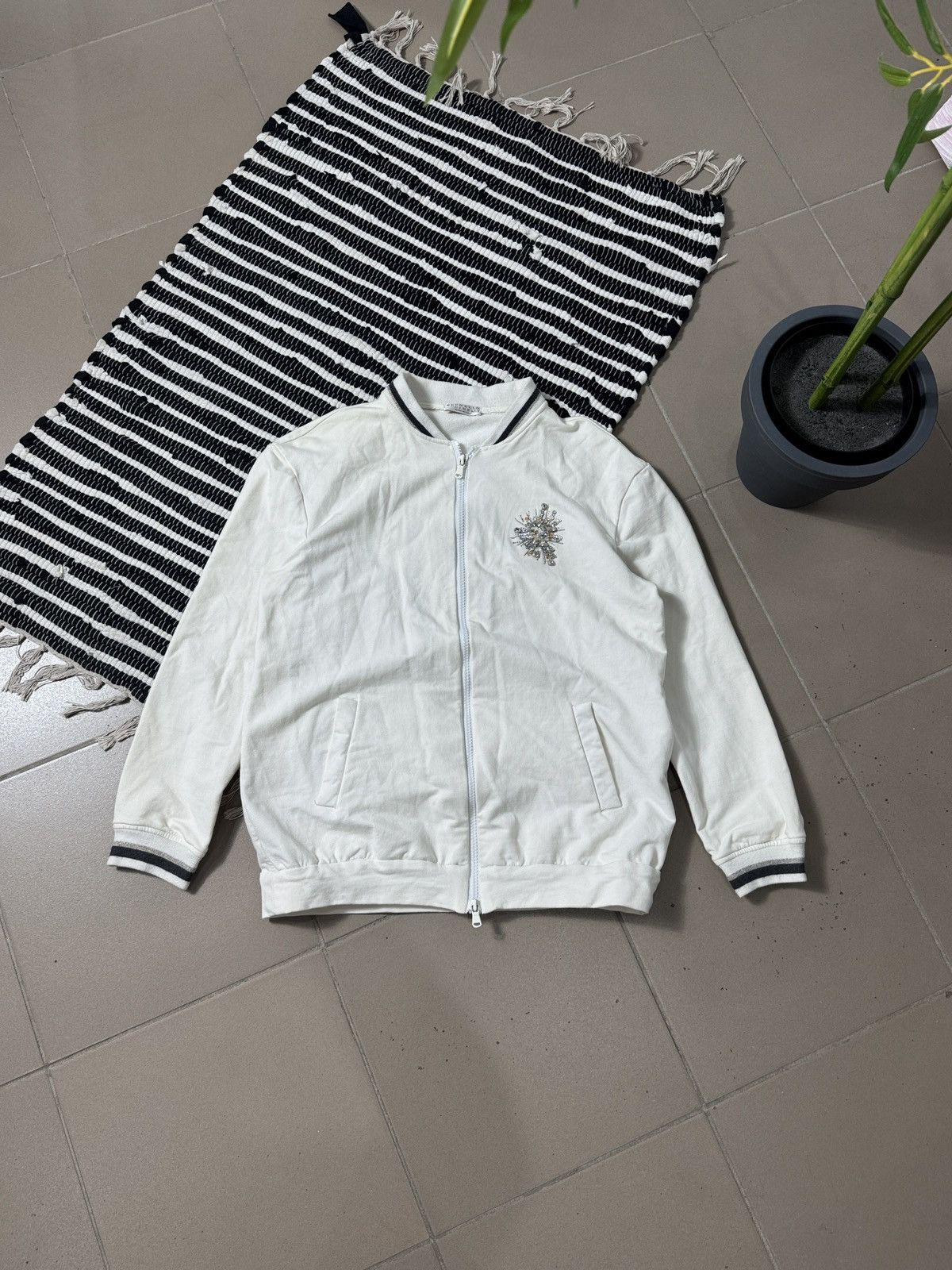 Brunello Cucinelli VINTAGE BRUNELLO CUCINELLI ZIP UP SWEATSHIRT Size L / US 10 / IT 46 - 1 Thumbnail