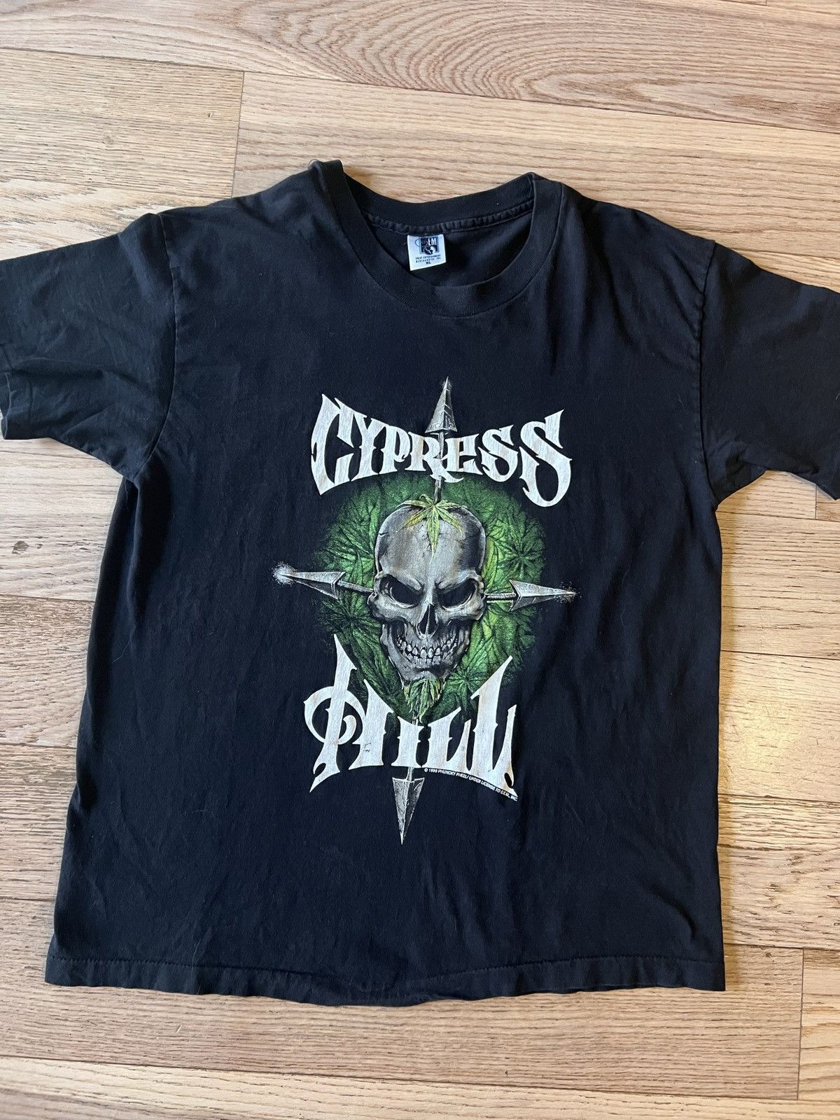 image of Rap Tees x Vintage 90's Cypress Hill Tour T Shirt 1995 Skull Weed Rap in Black, Men's (Size XL)