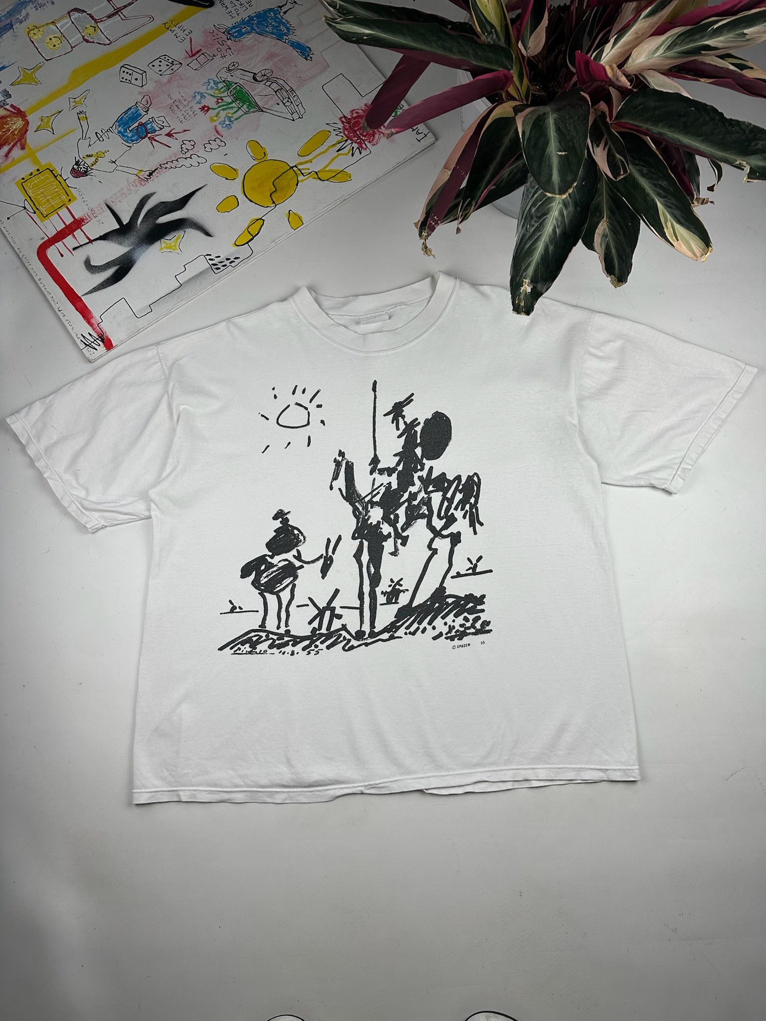 Vintage Pablo Picasso Don Quixote 1997 1998 shirt Art Tees