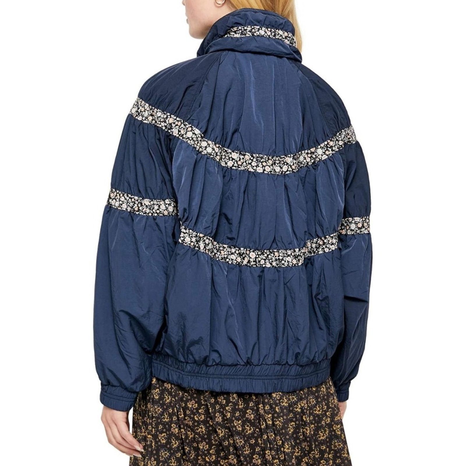 Free People FREE PEOPLE On My Mind Winter Oversize Bomber Jacket Navy M Size M / US 6-8 / IT 42-44 - 4 Thumbnail