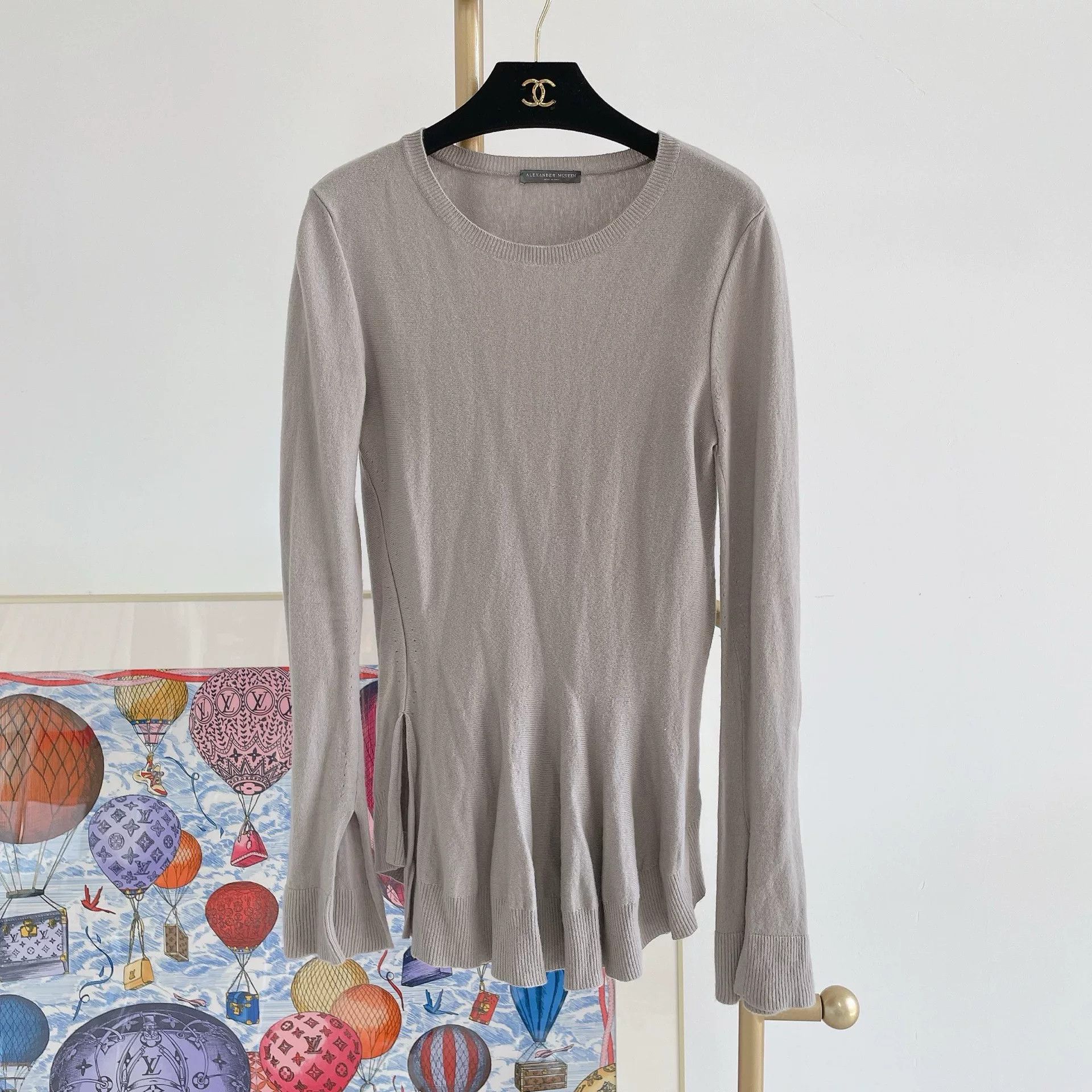 Alexander McQueen Alexander McQueen Gray Knit Dress Size L / US 10 / IT 46 - 1 Thumbnail