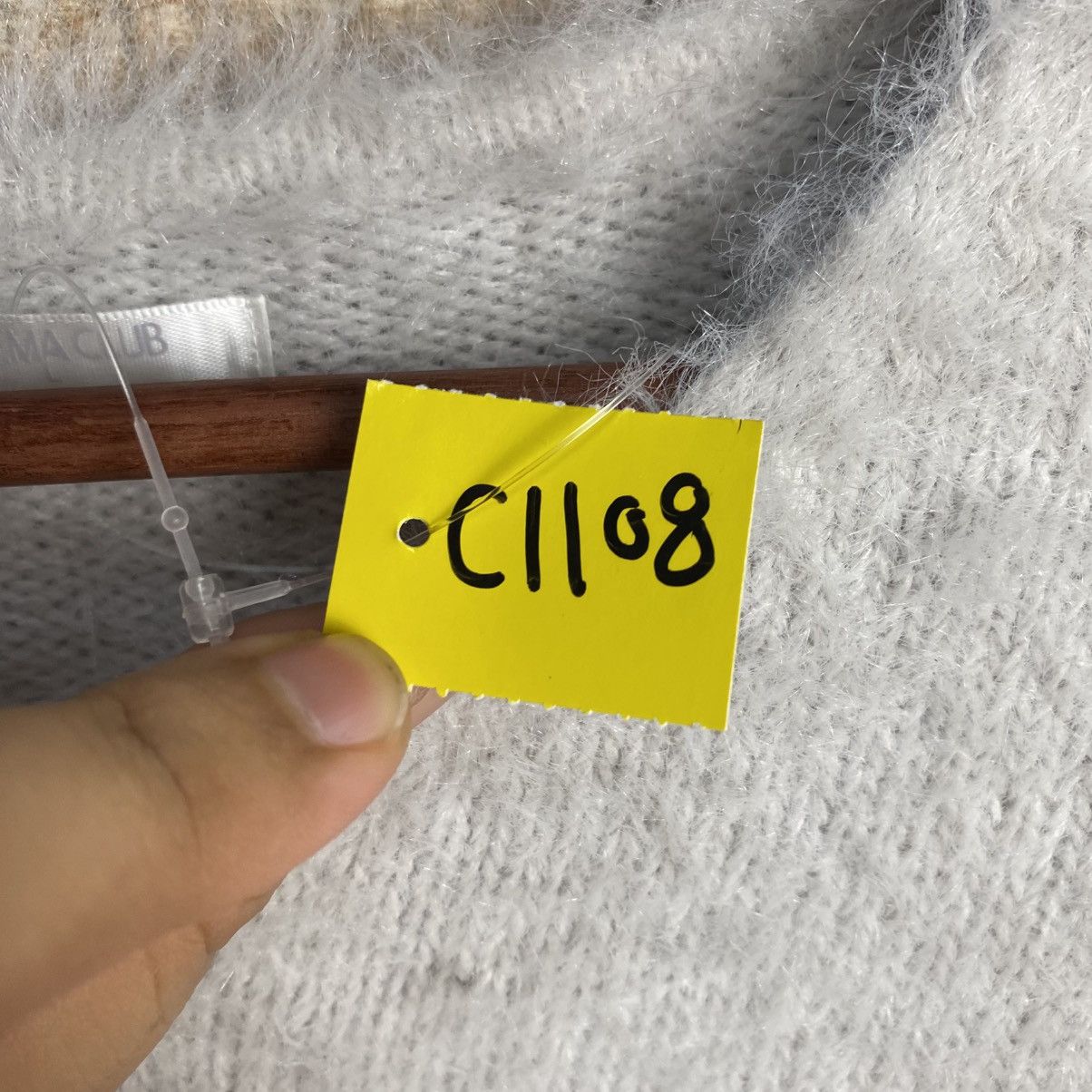 Homespun Knitwear DL Cinema Club Gray fur shaggy mohair Knitwear #C1108 Size L / US 10 / IT 46 - 10 Thumbnail