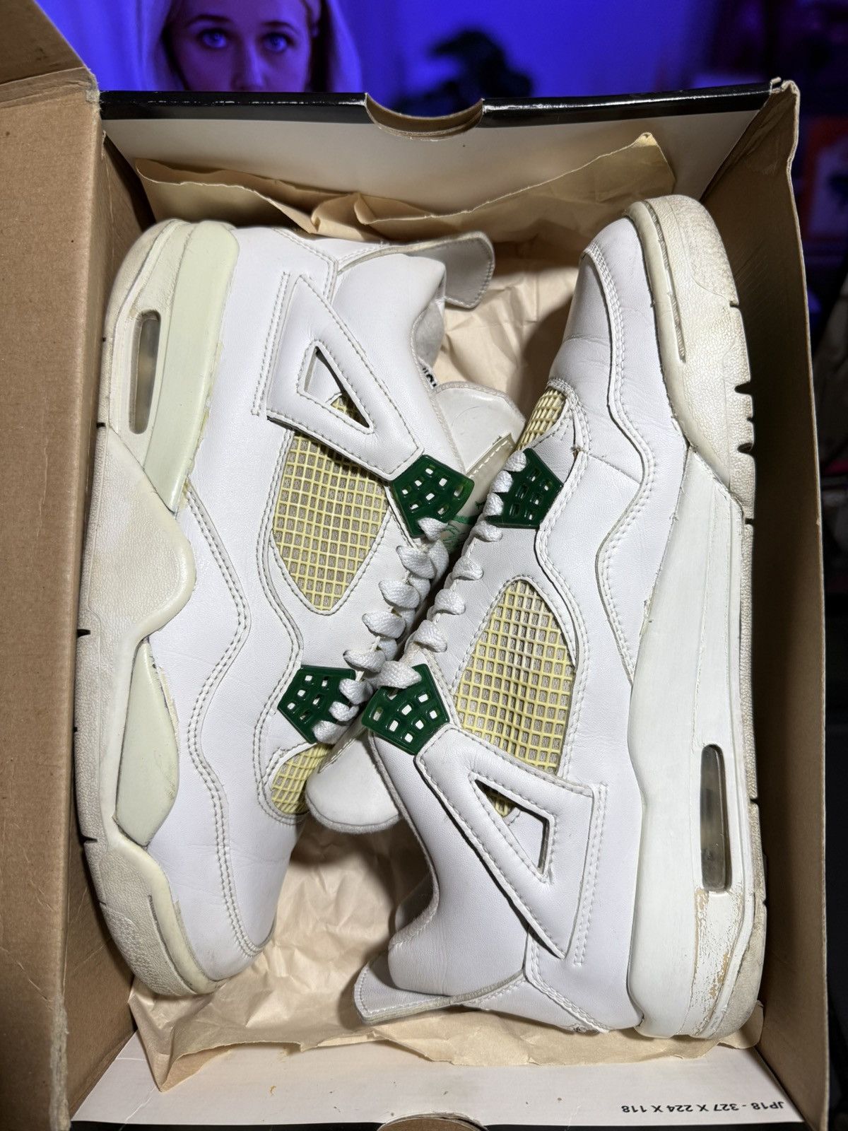 Nike 2004 classic green jordan 4 Size US 9.5 / EU 42-43 - 2 Thumbnail