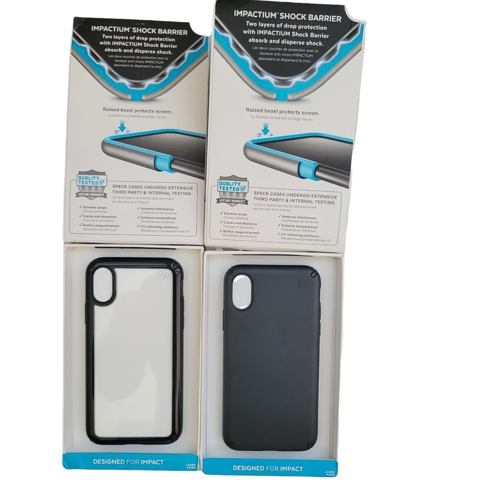 Other Lot Of 2 Speck Presidio For IPhone X. One Clear, One Black. Size ONE SIZE - 4 Thumbnail