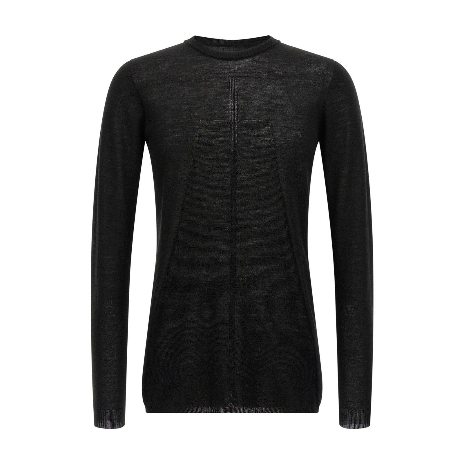RICK OWENS CONCORDIANS Biker Lever Black Wool Sweater New &