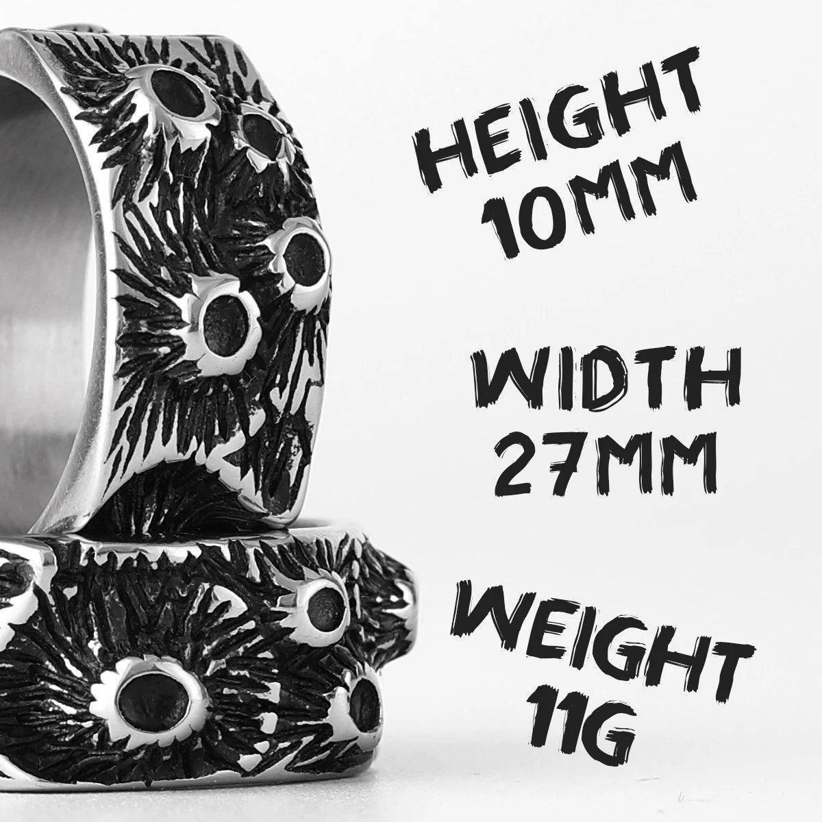 Jewelry Surface Moon Ring Streetwear Jewelry Fashion Gift Size ONE SIZE - 5 Thumbnail