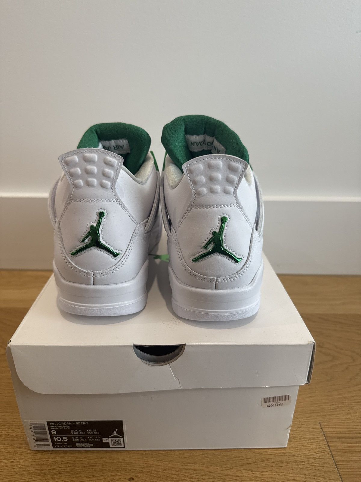 Nike Jordan 4 Retro Metallic Green Size US 9 / EU 42 - 4 Thumbnail