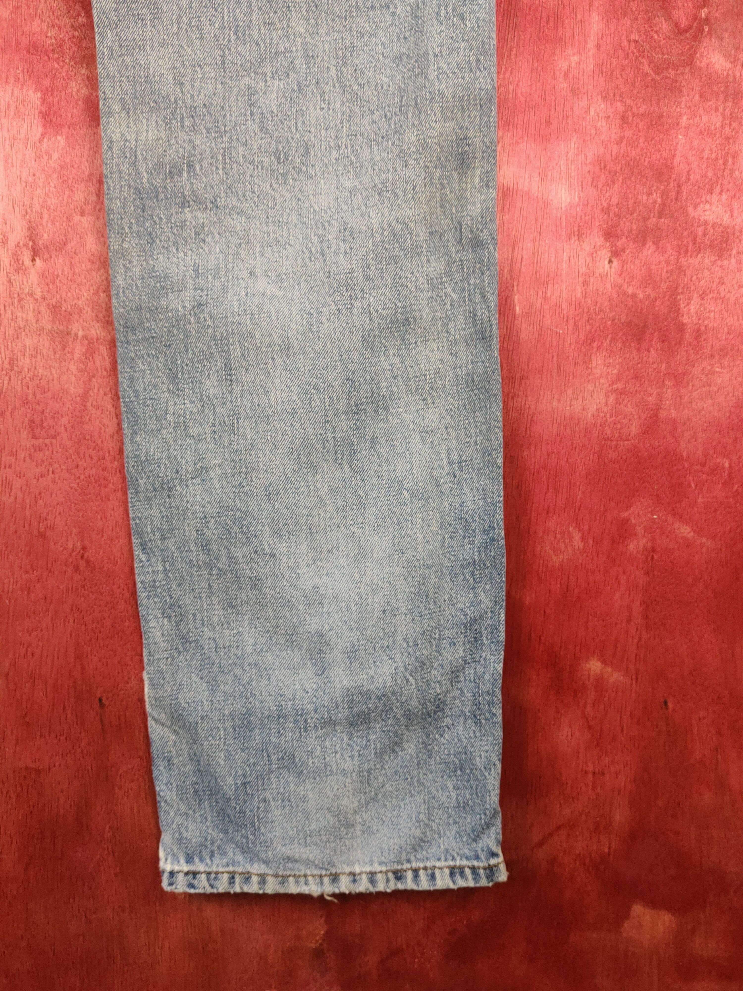 Japanese Brand Topvalu Blue Distressed Ripped Jeans #S2143 Size US 35 - 13 Thumbnail