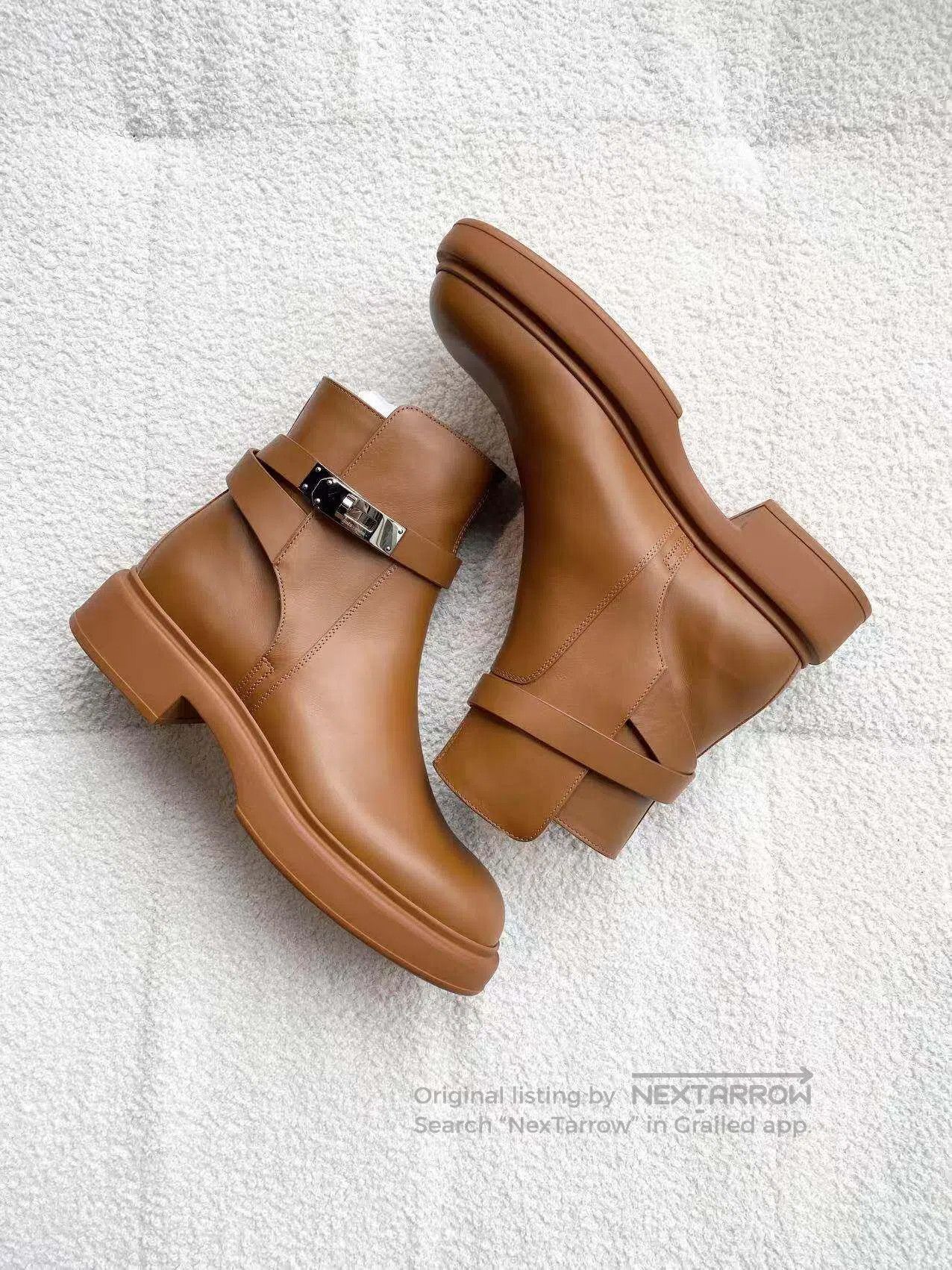 Hermes Hermes Kelly buttoned up her brown booties| Size US 6.5 / IT 36.5 - 4 Thumbnail