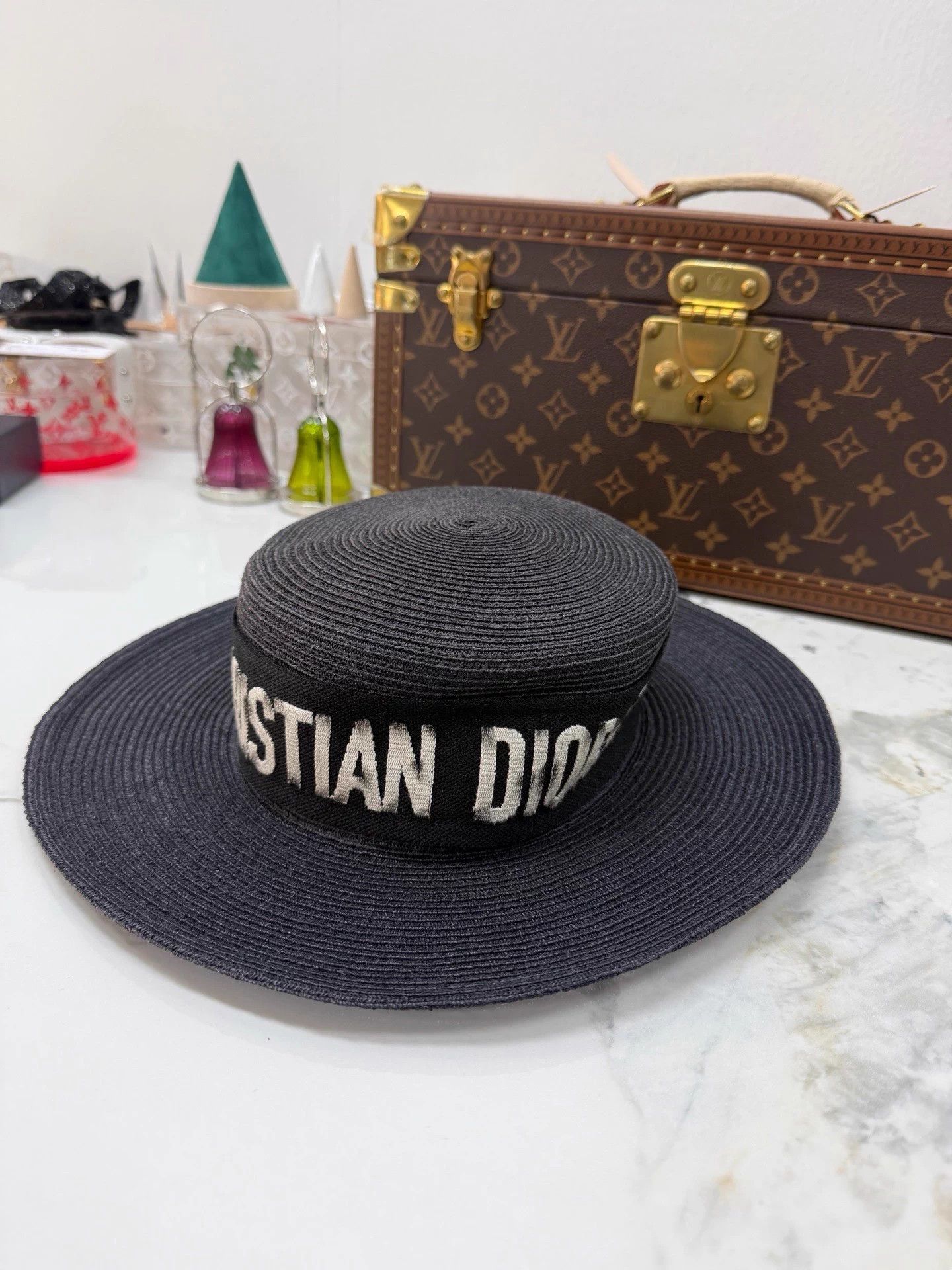 Dior Dior Woven Logo Straw Hat 99 New 57 High Retail Size ONE SIZE - 2 Thumbnail