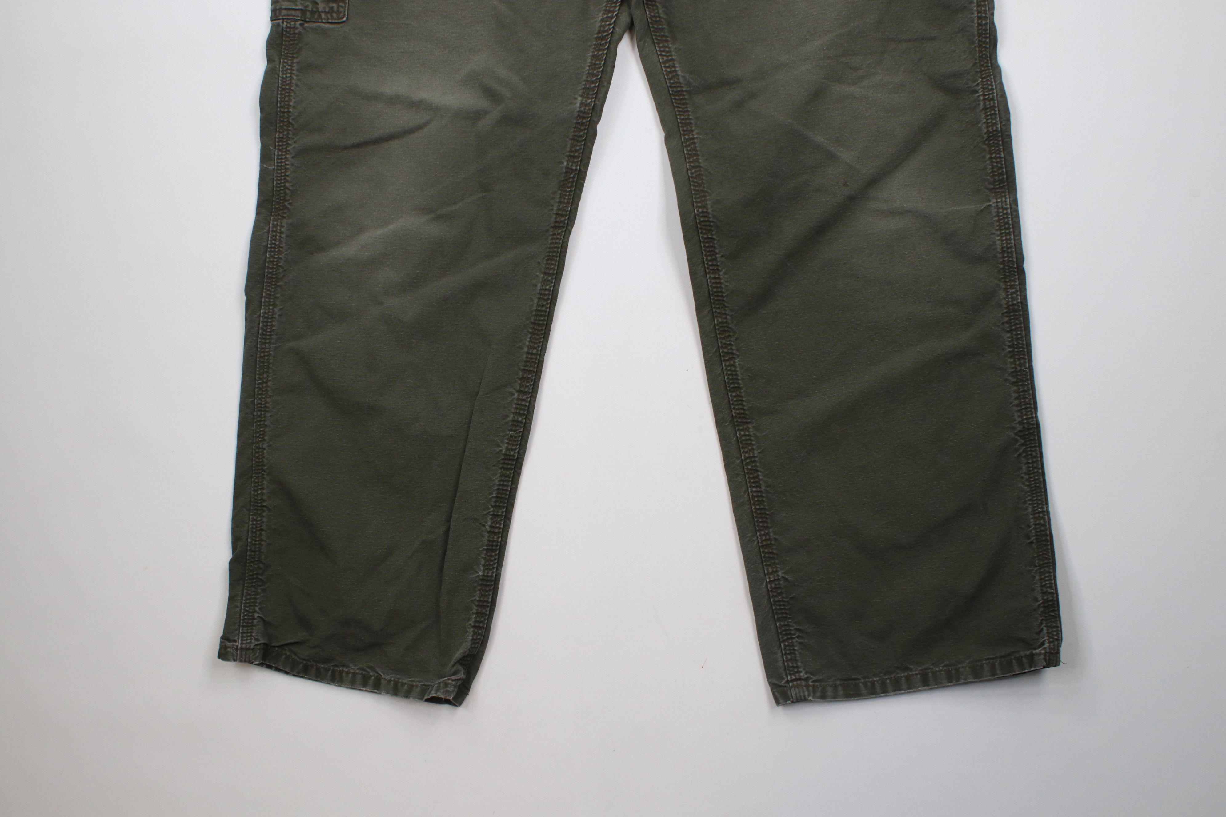 Carhartt × Vintage Vintage Y2K Carhartt Spell Out Wide Leg Dungaree Pants Green Size US 38 / EU 54 - 4 Thumbnail