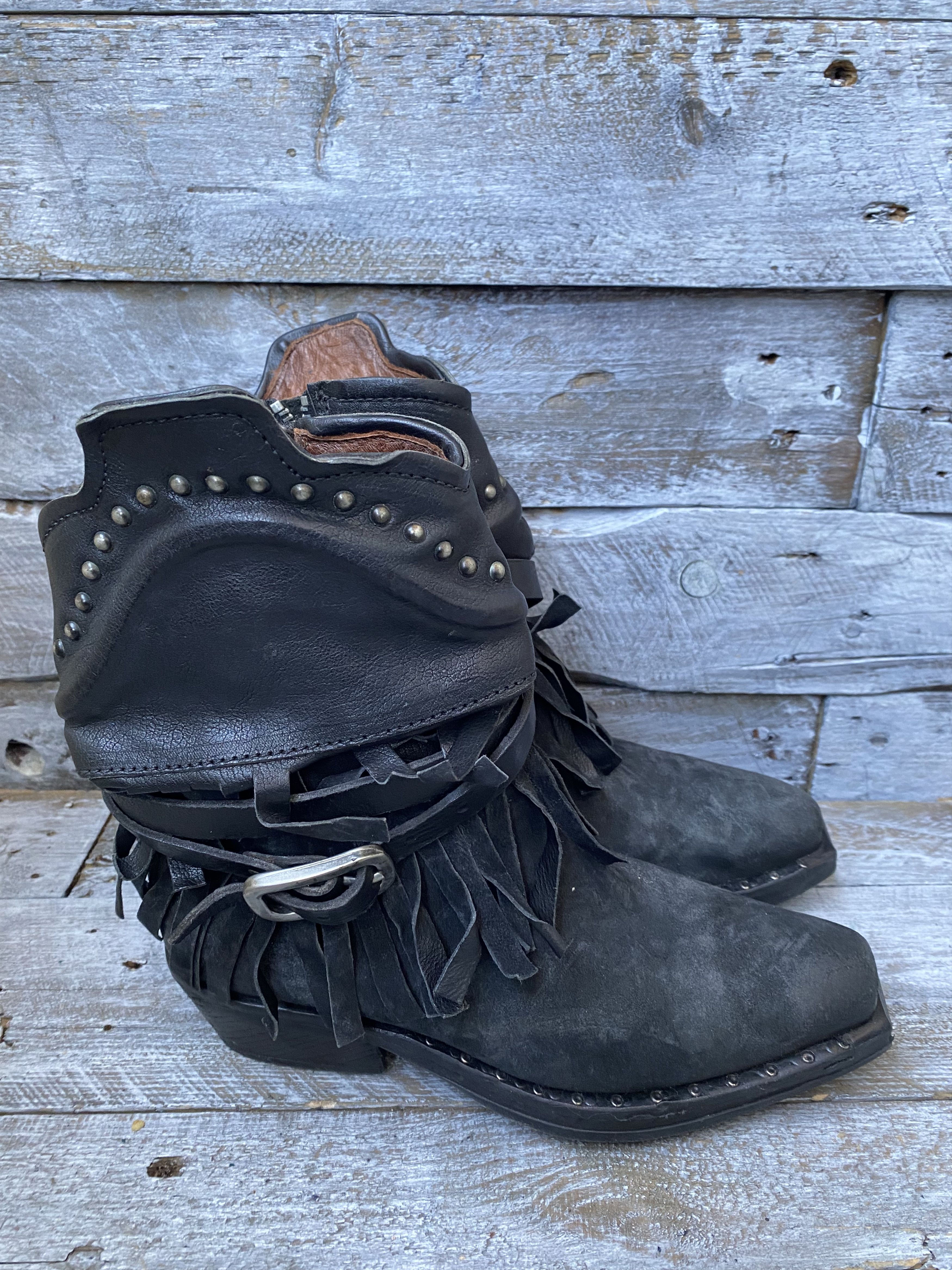 A.S.98 A.S. 98 western suede srudded cow girl boots sz 37 Size US 7 / IT 37 - 9 Thumbnail