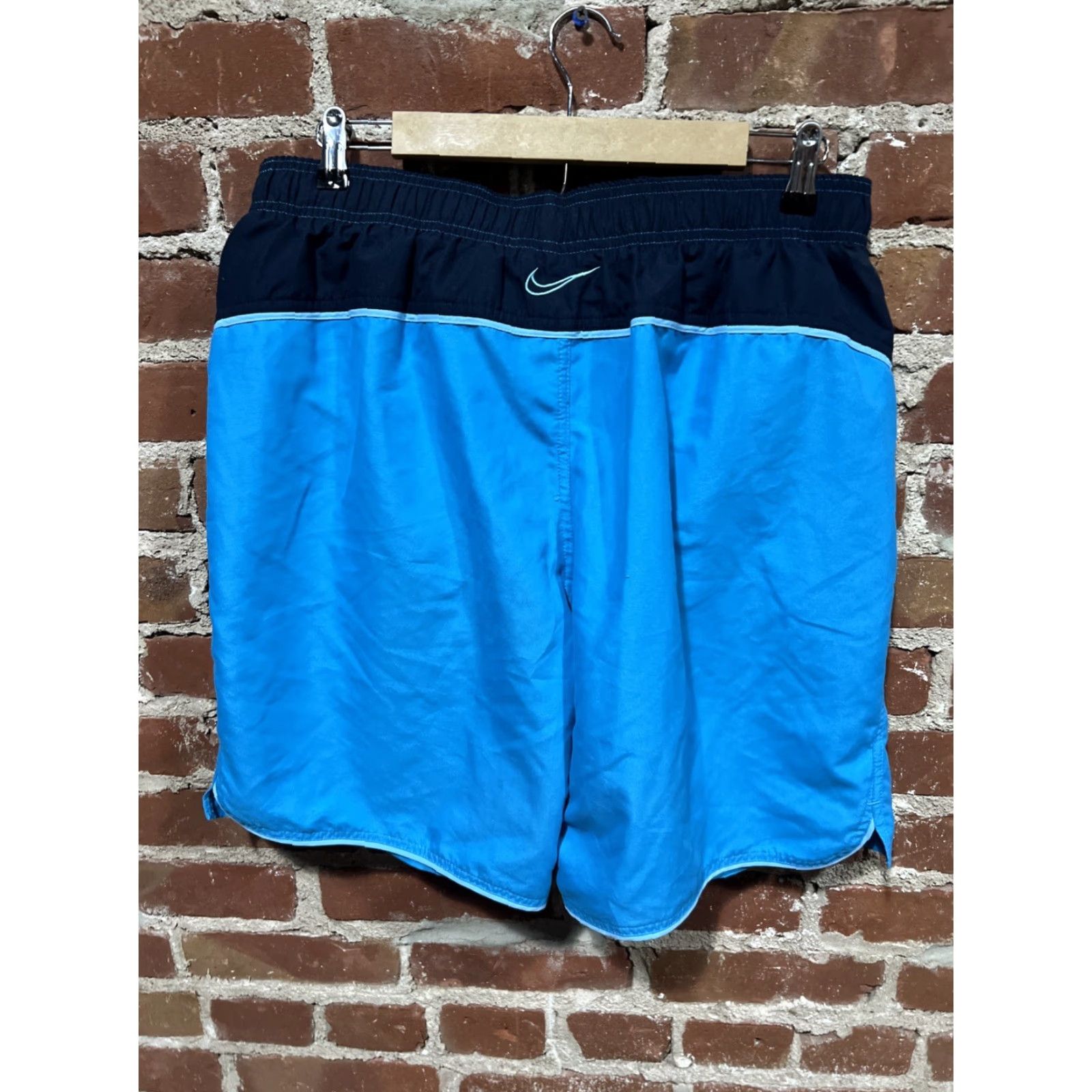 Nike Nike Men’s Swim Trunks Shorts XL Solid Blue Drawstring Pockets Size US 36 / EU 52 - 3 Thumbnail