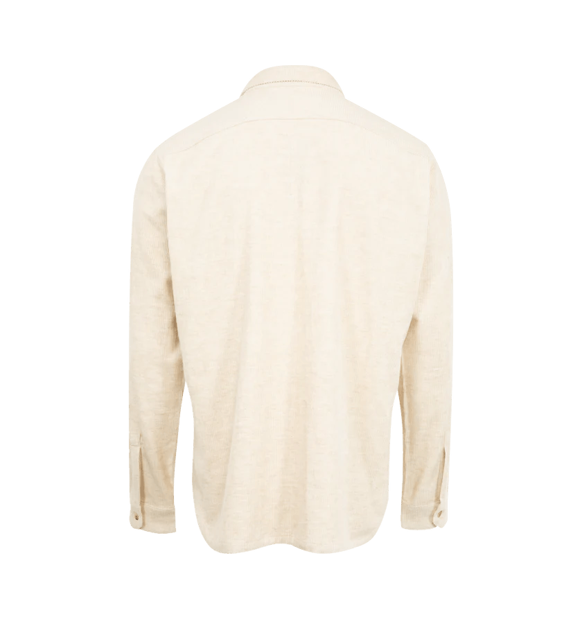 Rick Owens o1h1sh11225 Work Shirt in Beige Size US M / EU 48-50 / 2 - 2 Thumbnail