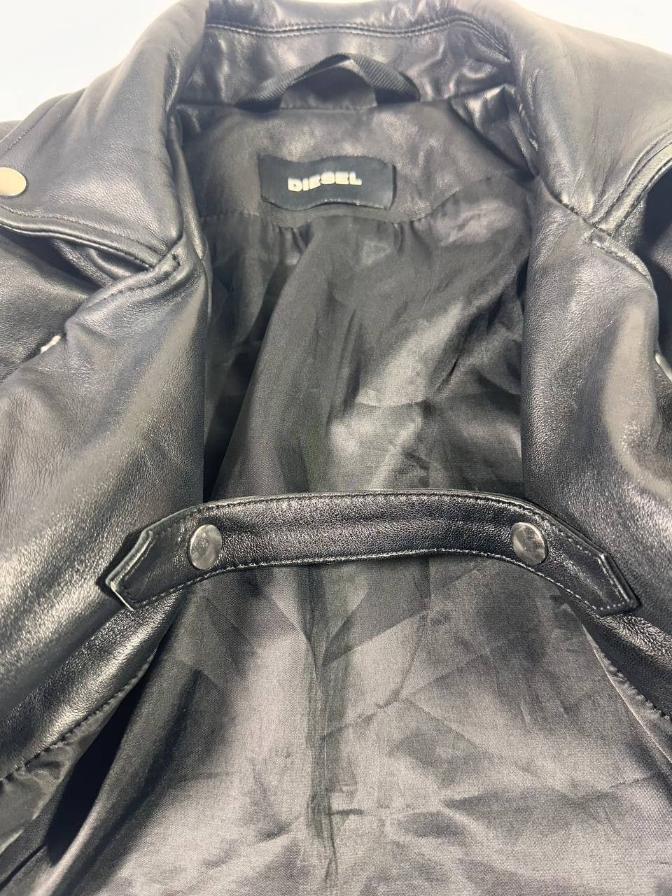 Diesel Diesel Leather L-Sinya-A Biker Jacket with Studs, size L Size L / US 10 / IT 46 - 10 Thumbnail
